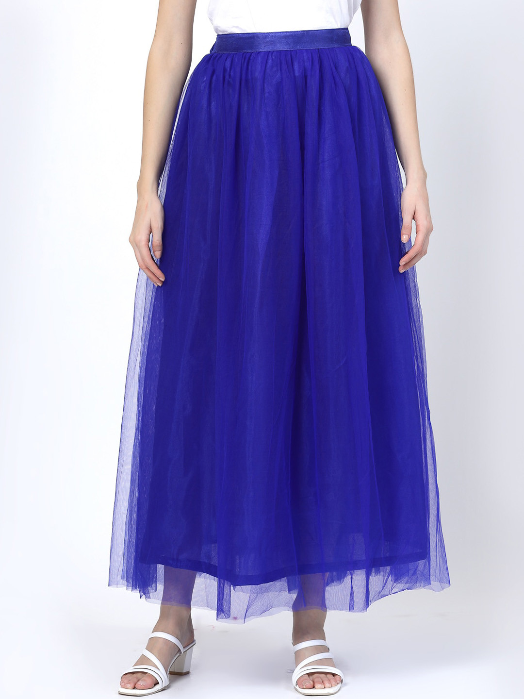 

BAESD Flared Maxi-Length skirt, Blue