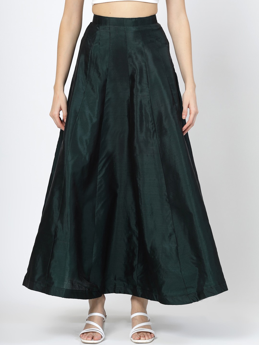 

BAESD Flared Midi-Length skirt, Olive