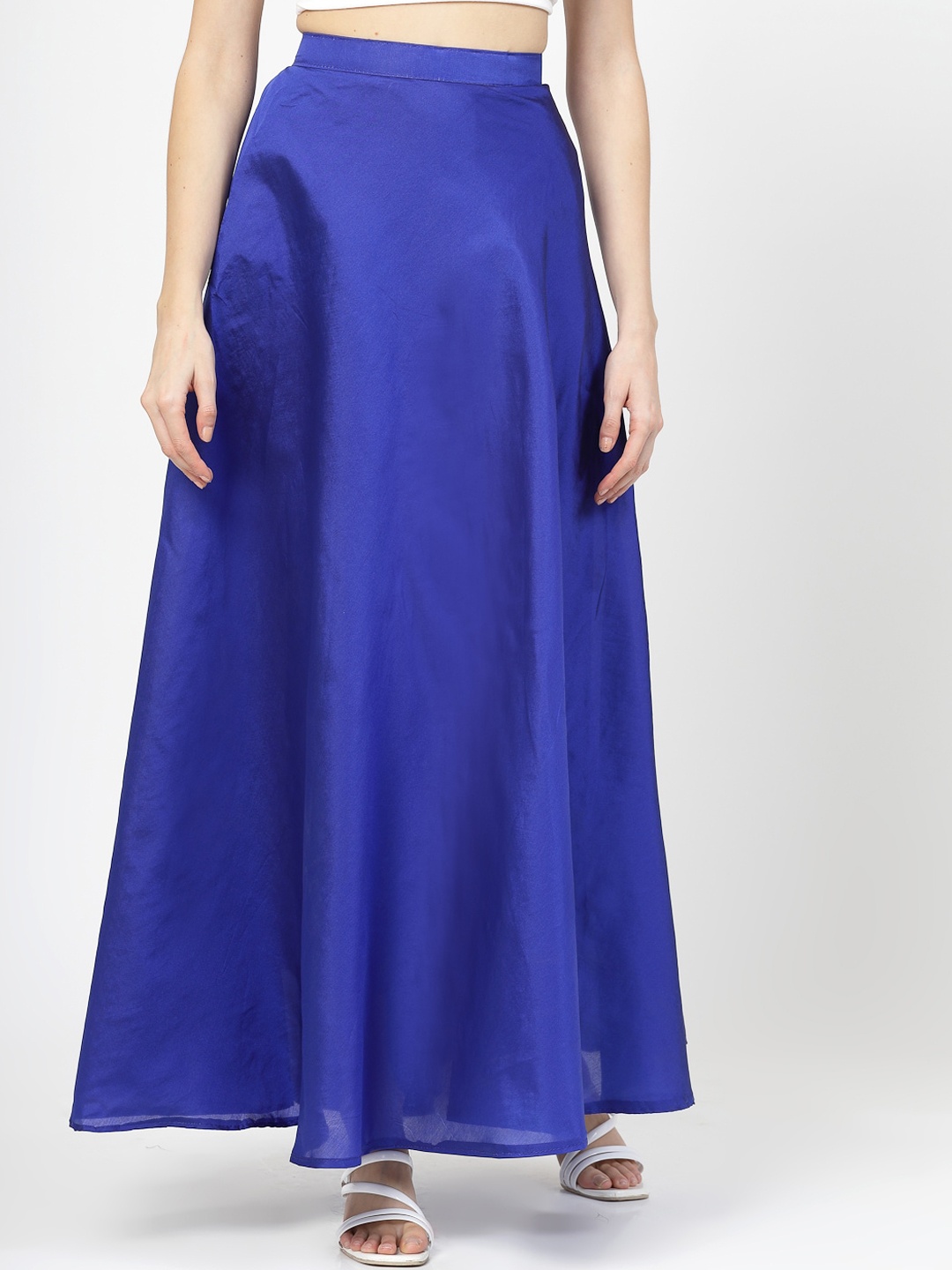 

BAESD Flared Maxi-Length Skirt, Blue