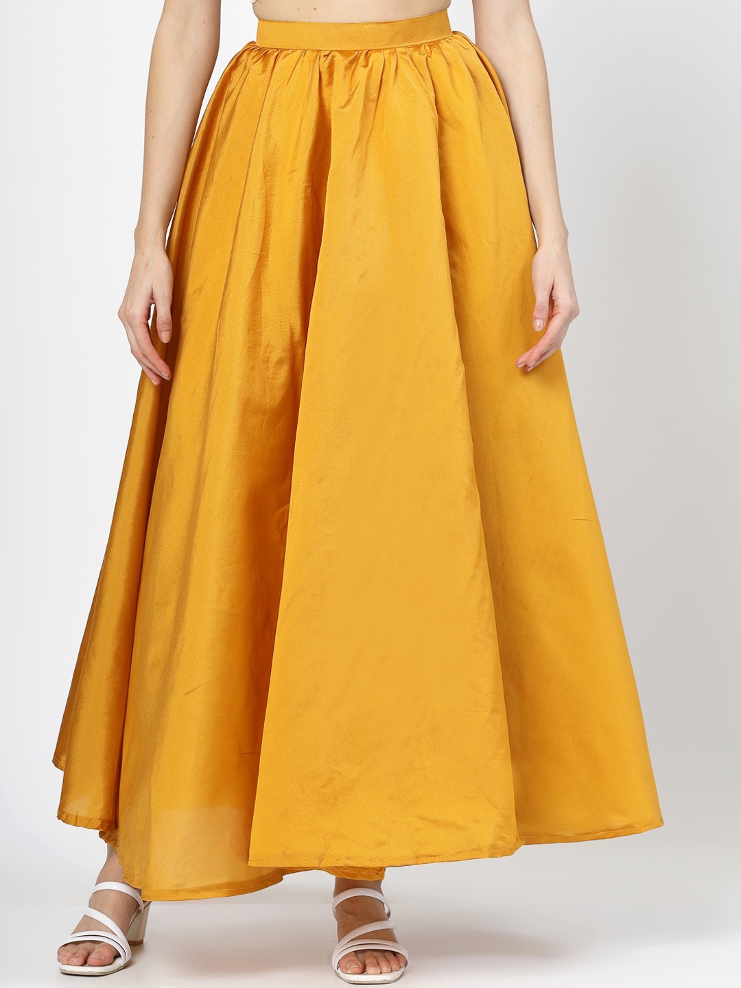 

BAESD Flared Maxi-Length skirt, Mustard