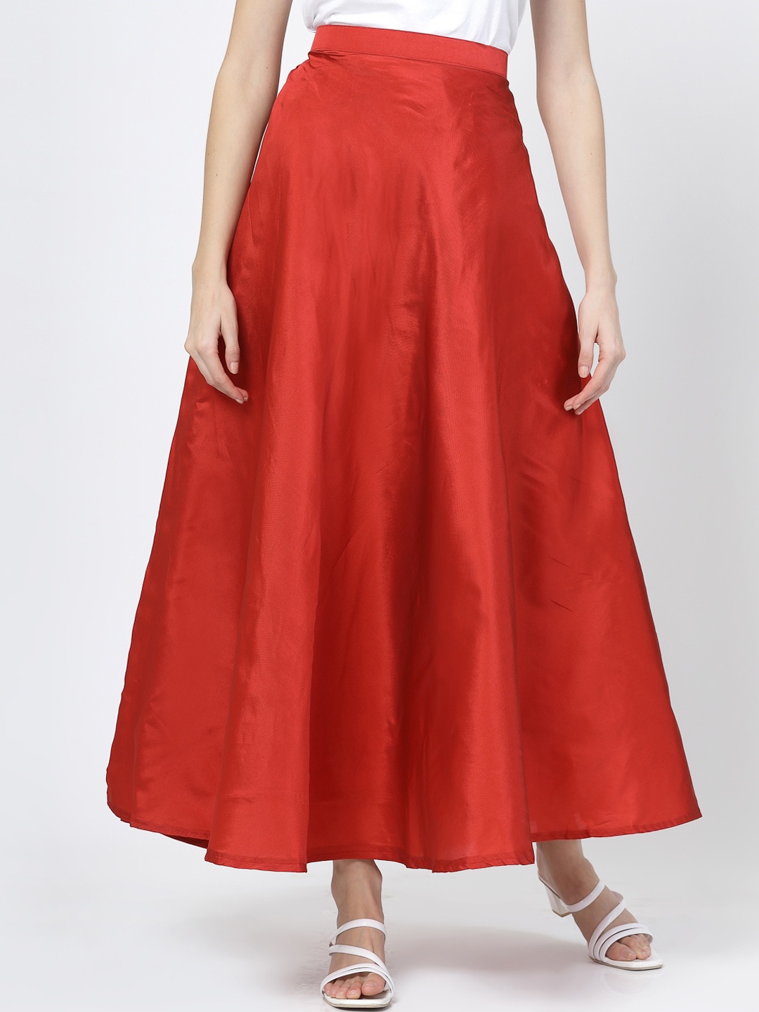 

BAESD Flared Maxi-Length Skirts, Red