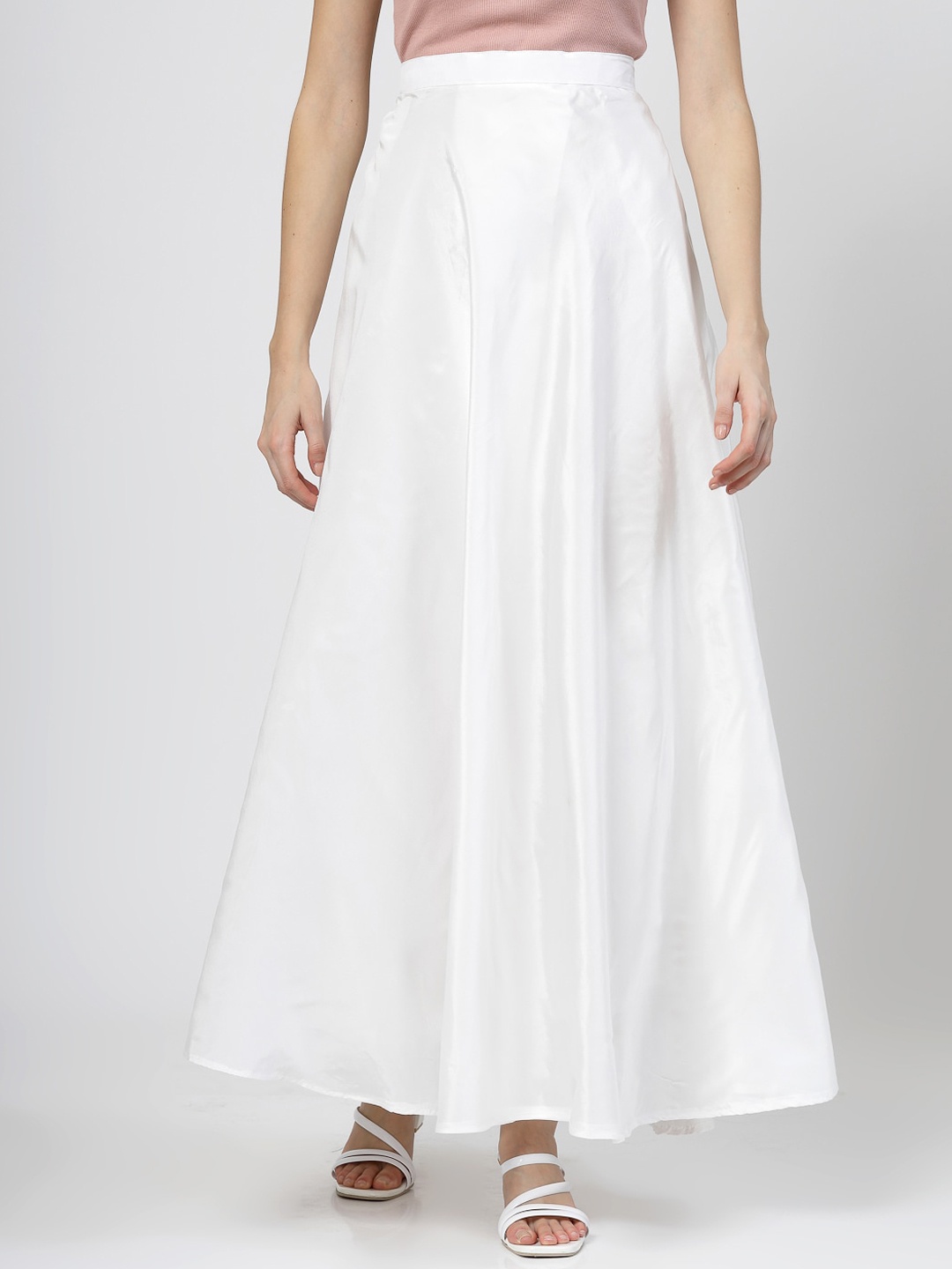 

BAESD Flared Maxi-Length skirt, White