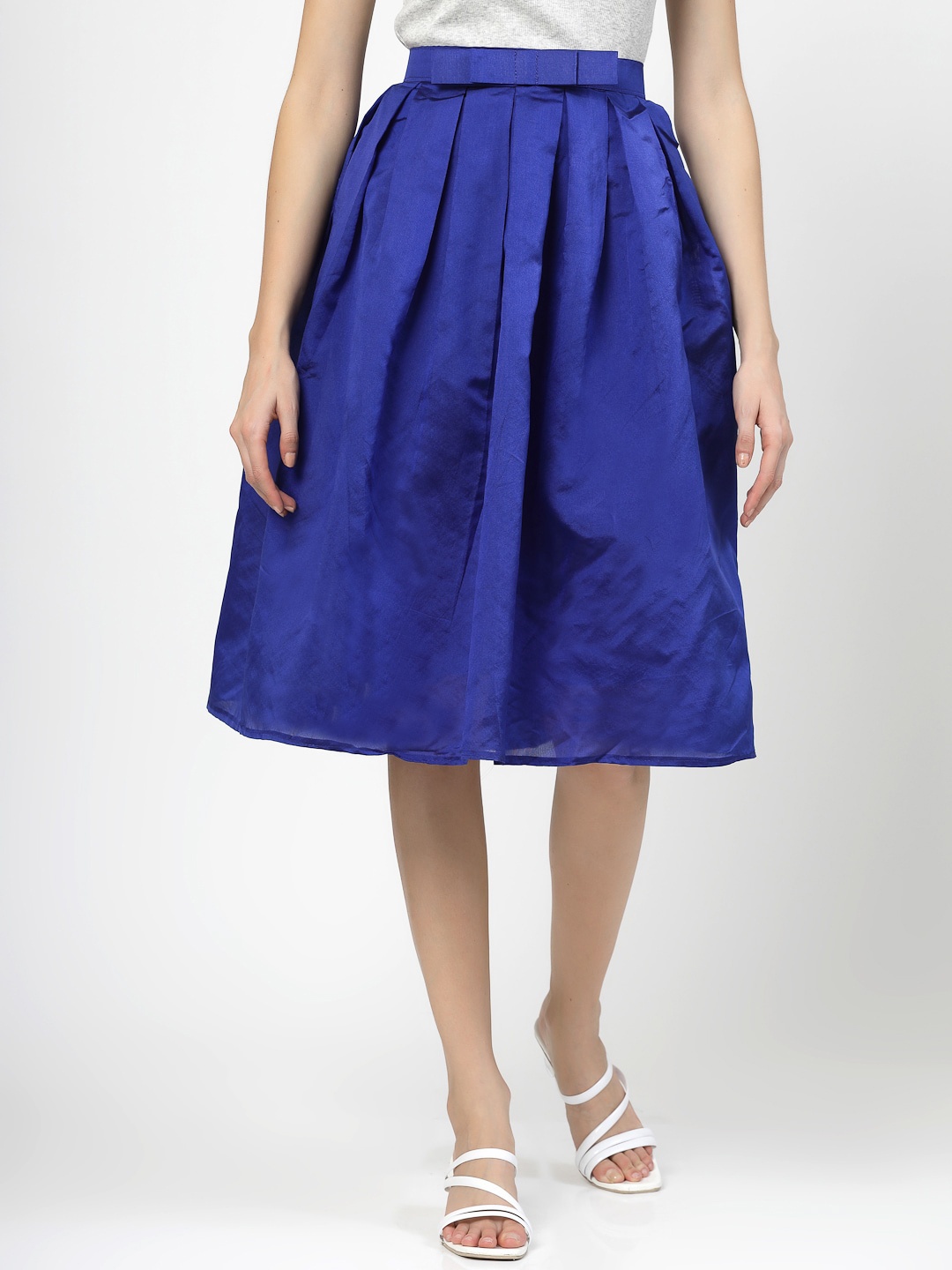 

BAESD Flared Knee-Length skirt, Blue