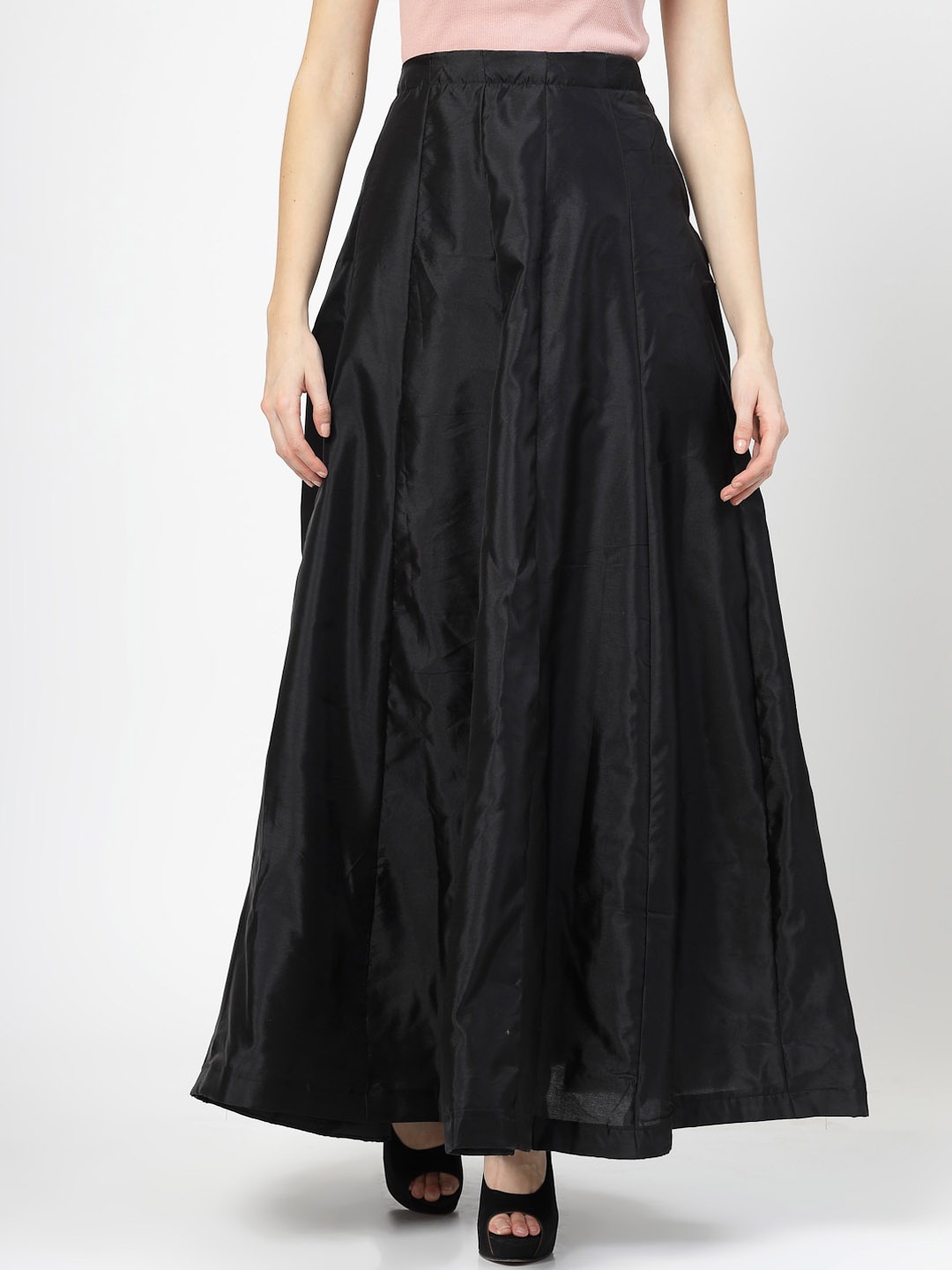 

BAESD Flared Maxi-Length Skirt, Black