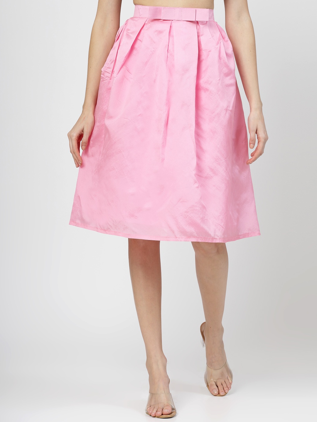 

BAESD Flared Knee-Length Skirt, Pink