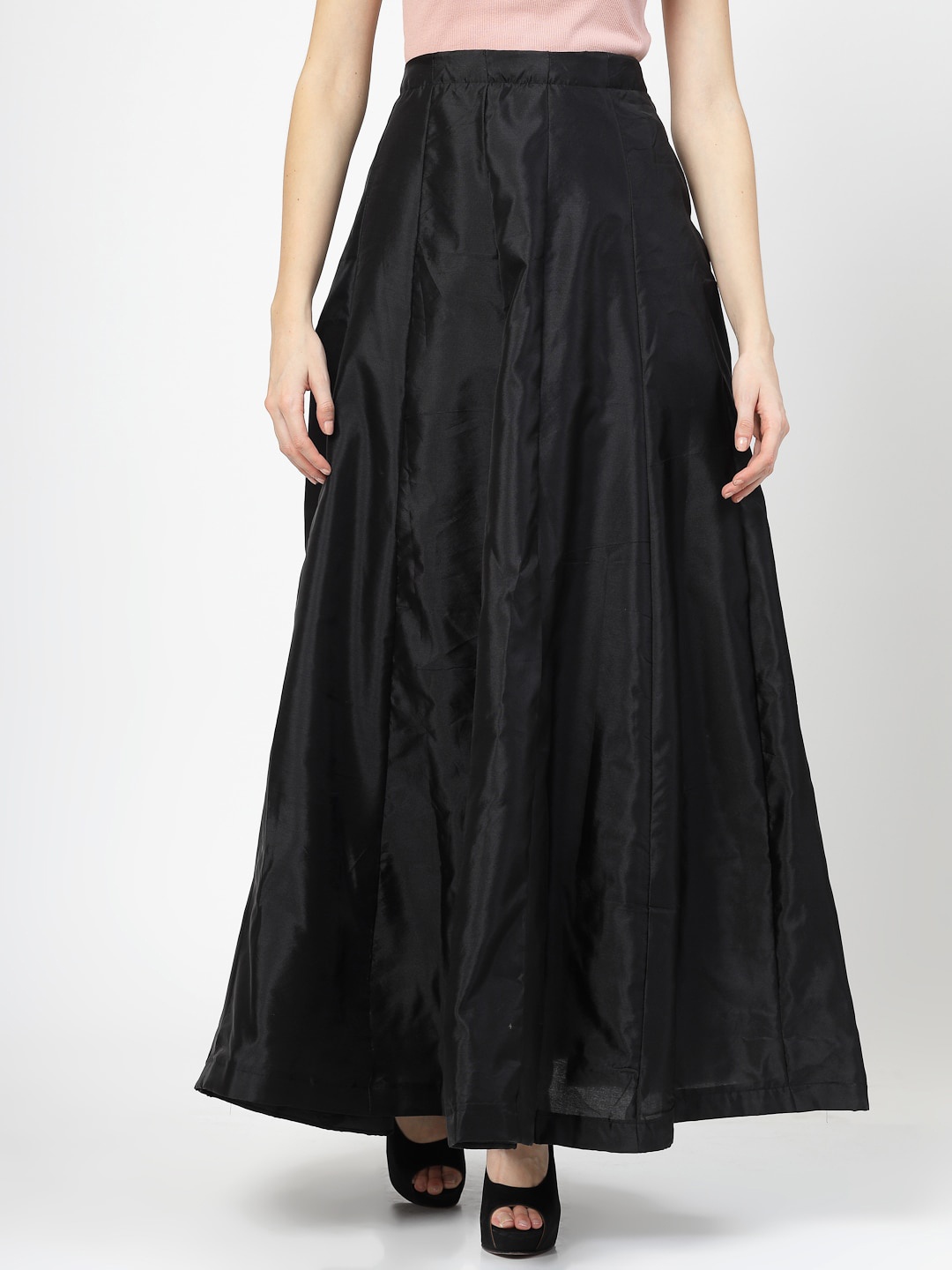 

BAESD Flared Maxi-Length skirt, Black