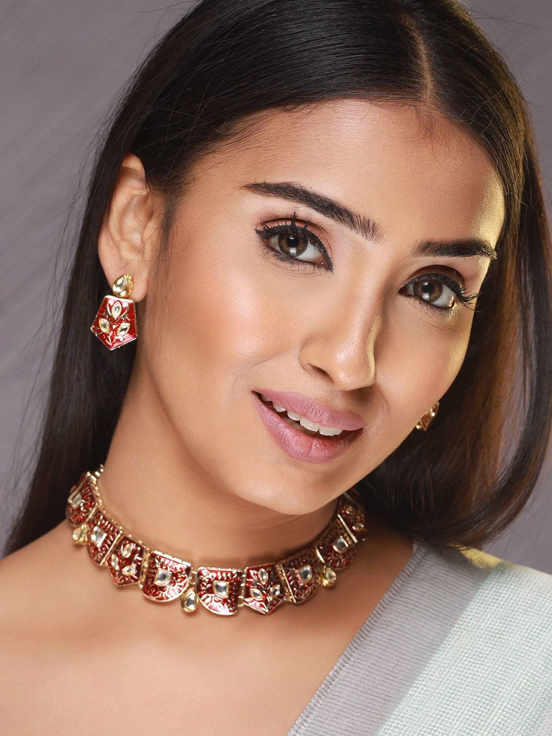 

Anouk Gold-Plated Kundan-Studded Jewellery Set