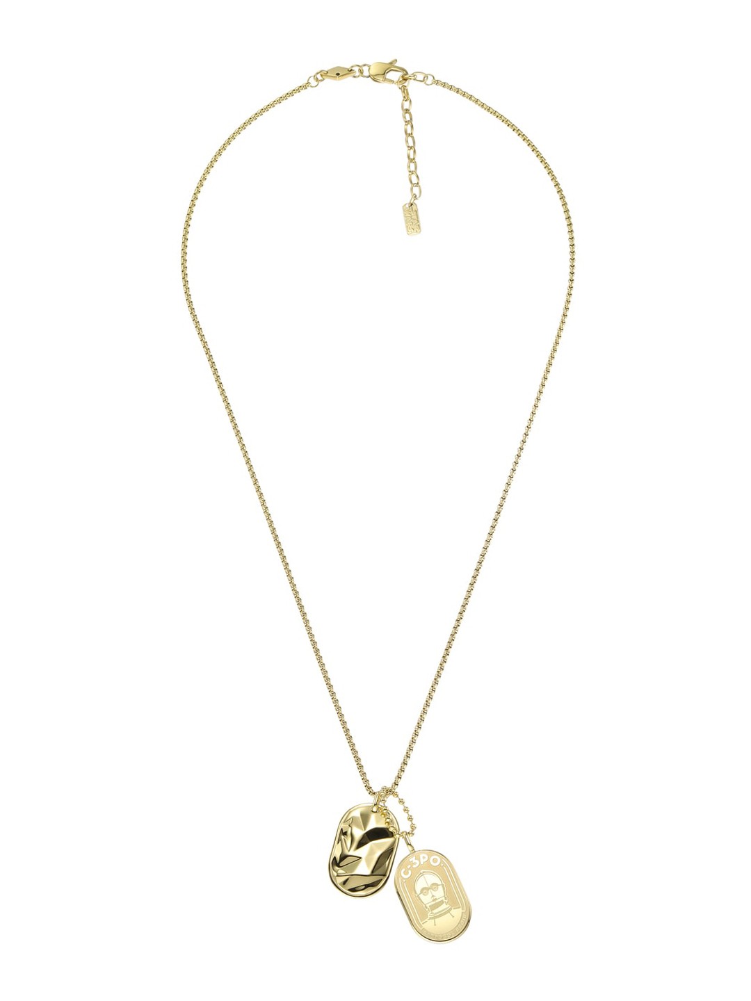

Fossil x Star Wars Stainless Steel ID Plaque Pendant With Chain, Gold