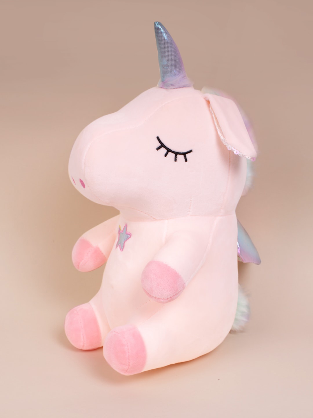DukieKooky Kids Sitting Unicorn Plush Soft Toy, Pink