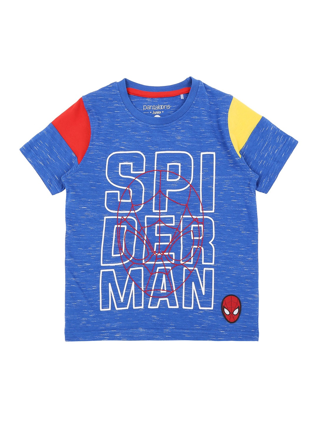 

Pantaloons Junior Boys Spider-Man Printed Cotton T-shirt, Blue