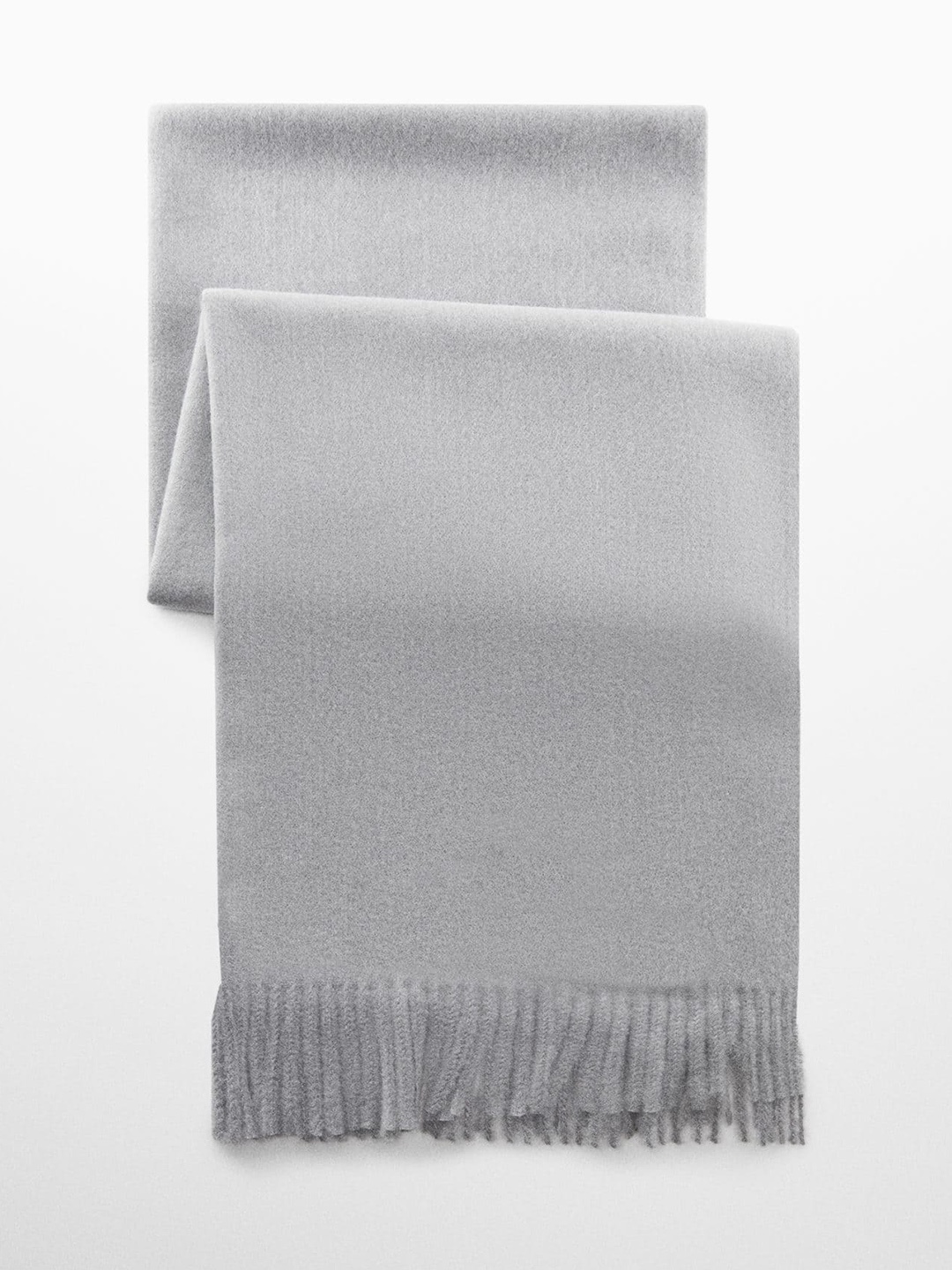 

MANGO Women Fringed Edge Scarf, Grey