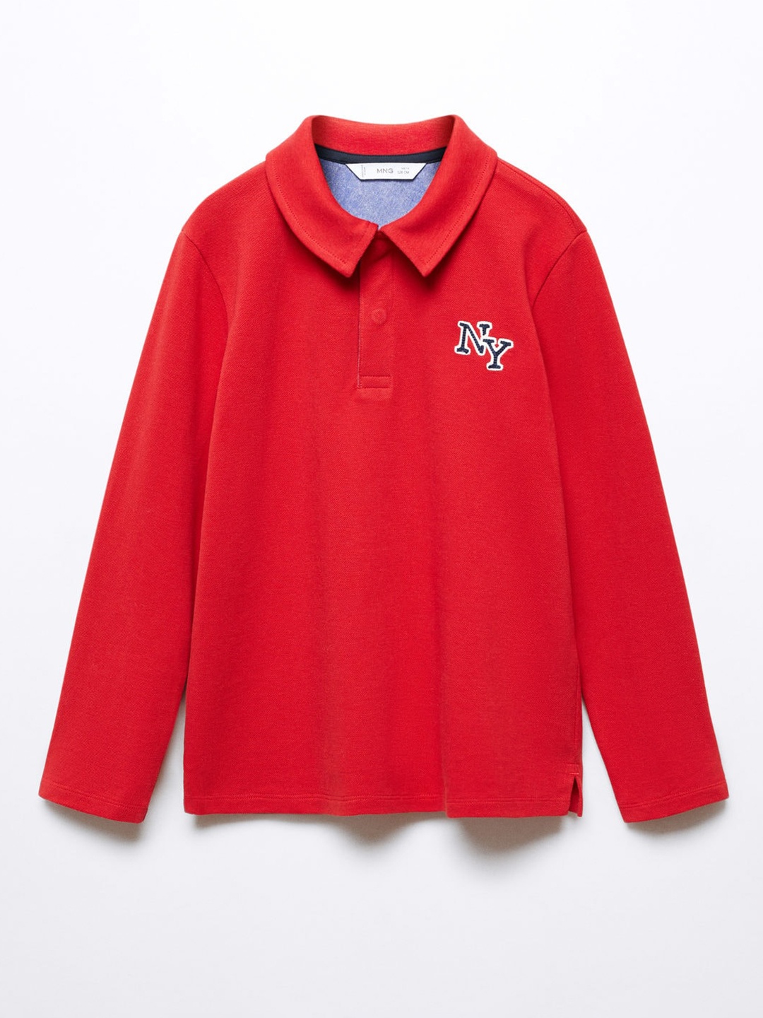 

Mango Kids Boys Pure Cotton Polo Collar T-shirt, Red