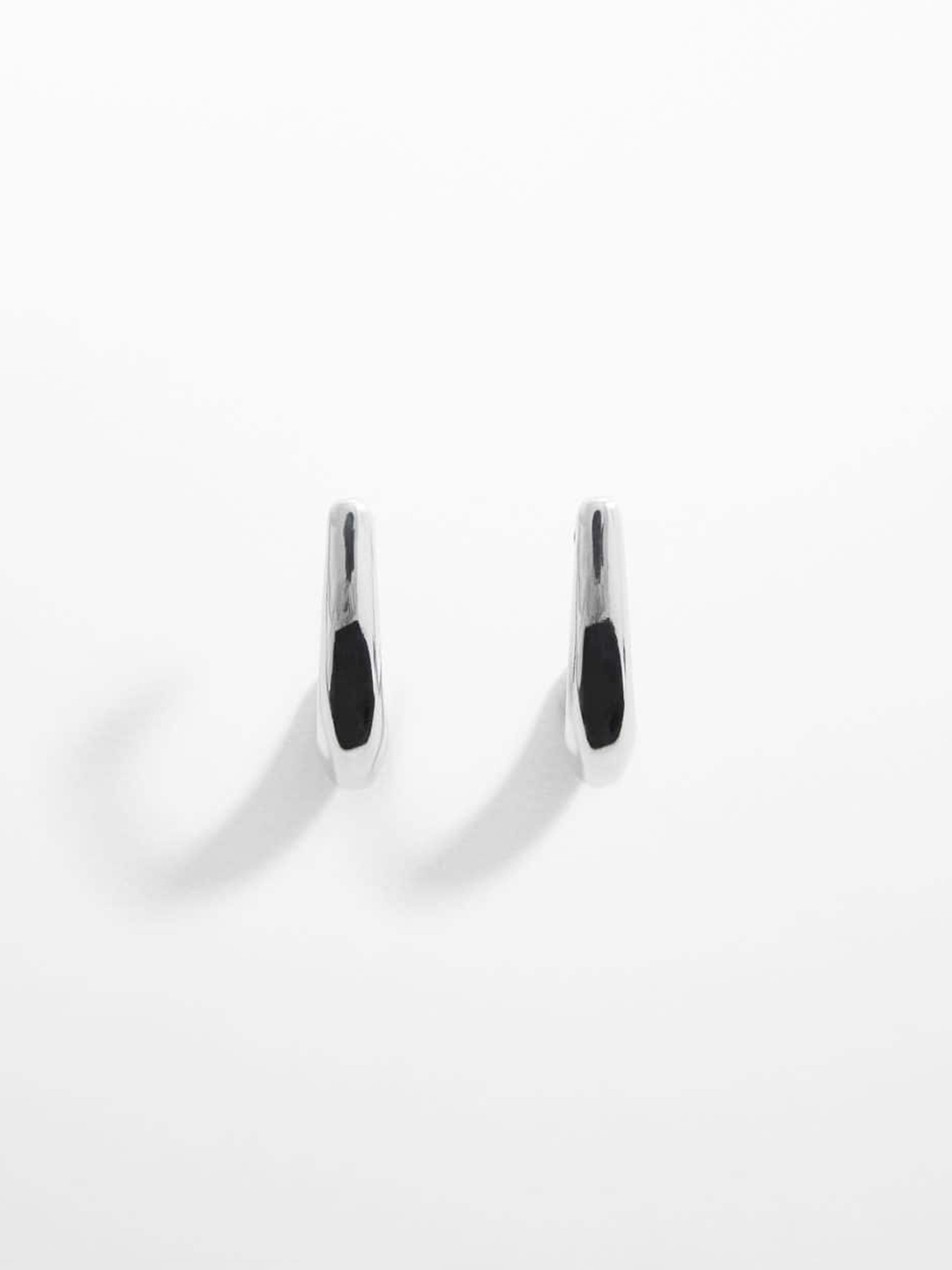 

MANGO Contemporary Drop Earrings, Silver