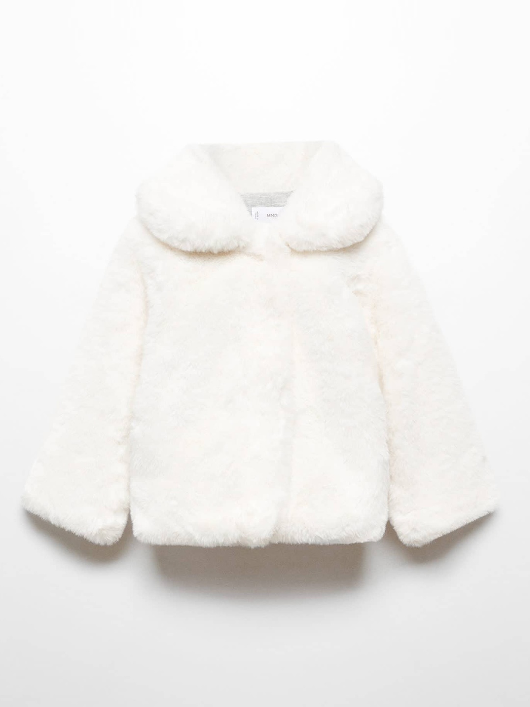 

Mango Kids Girls Faux Fur Spread Collar Overcoat, White