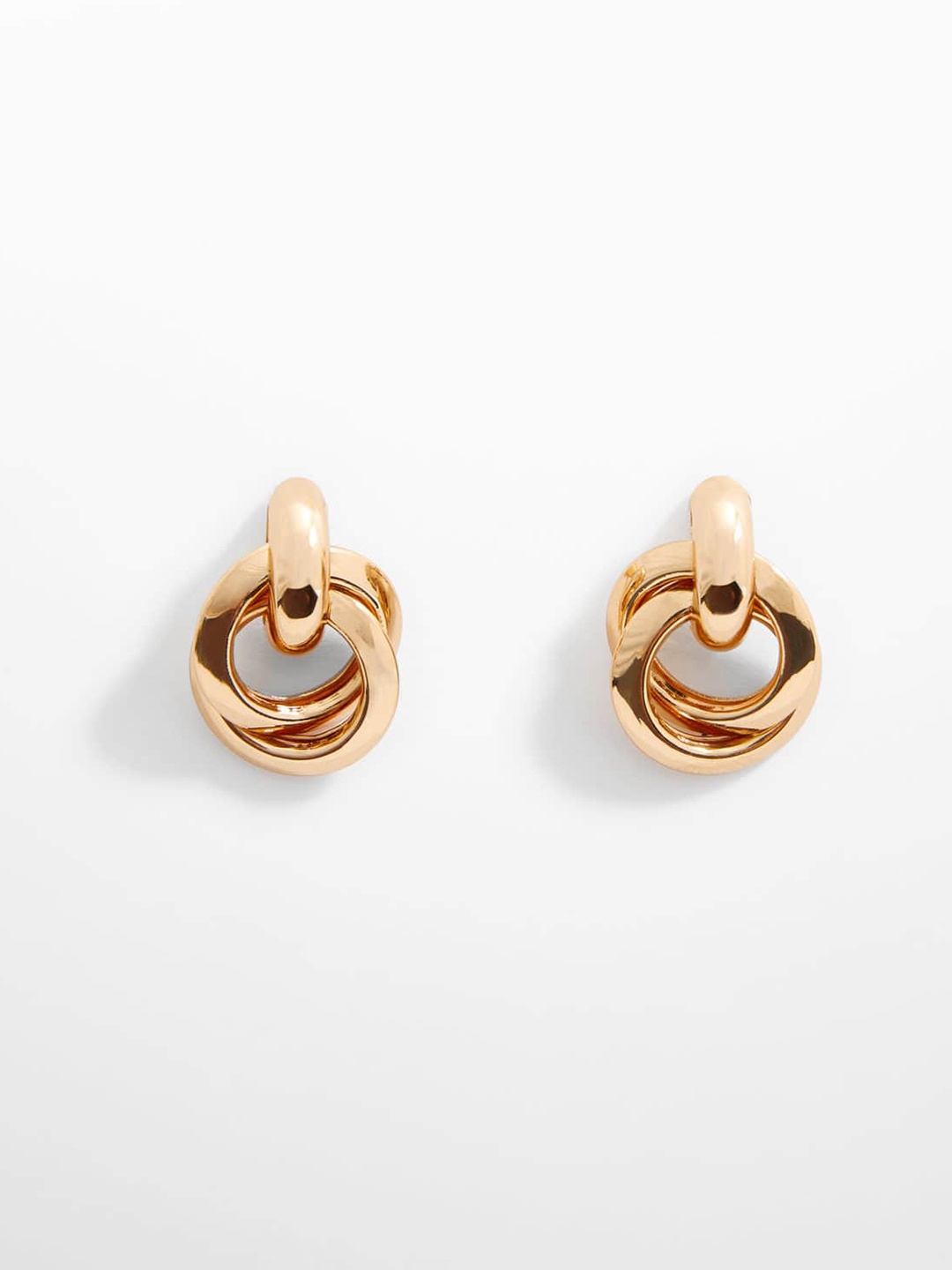 

MANGO Contemporary Drop Earrings, Gold
