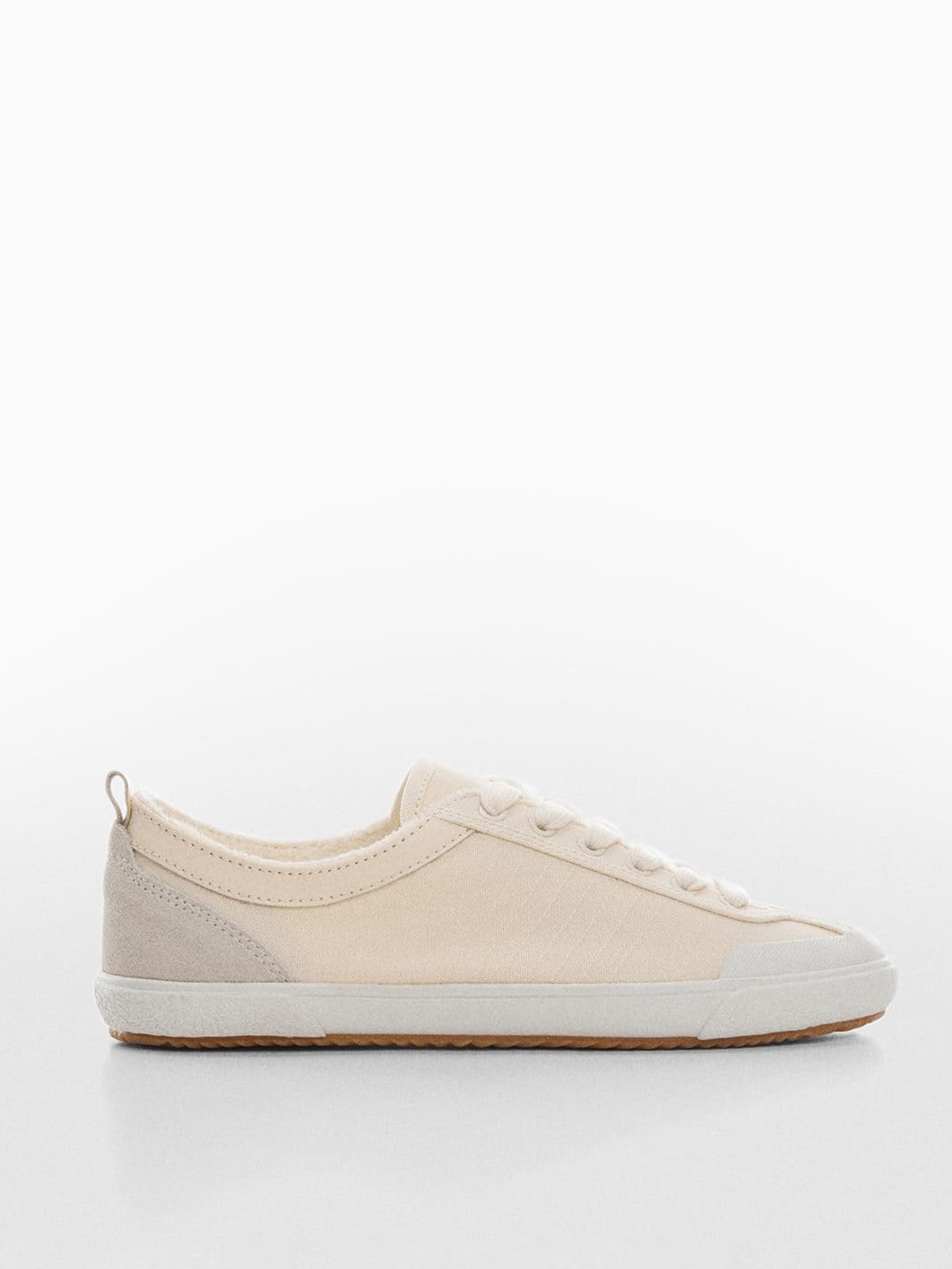 

MANGO Women Round-toe Sneakers, Cream