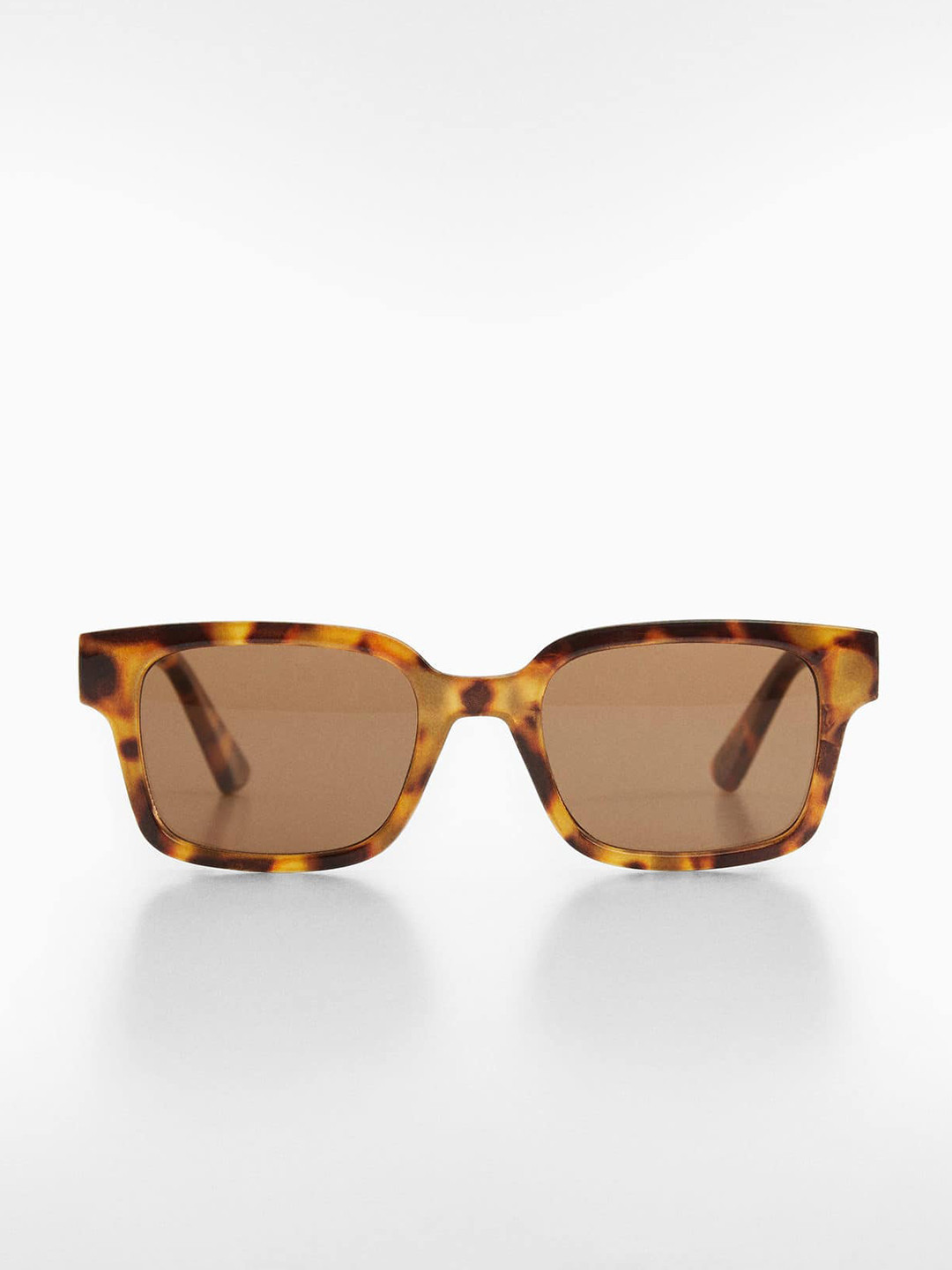 

MANGO Women Rectangle Sunglasses with UV Protected Lens, Brown