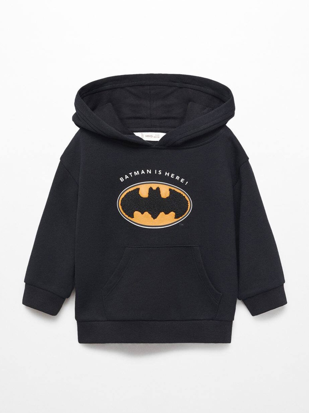 

Mango Kids Boys Batman Print Pure Cotton Hooded Sweatshirt, Black