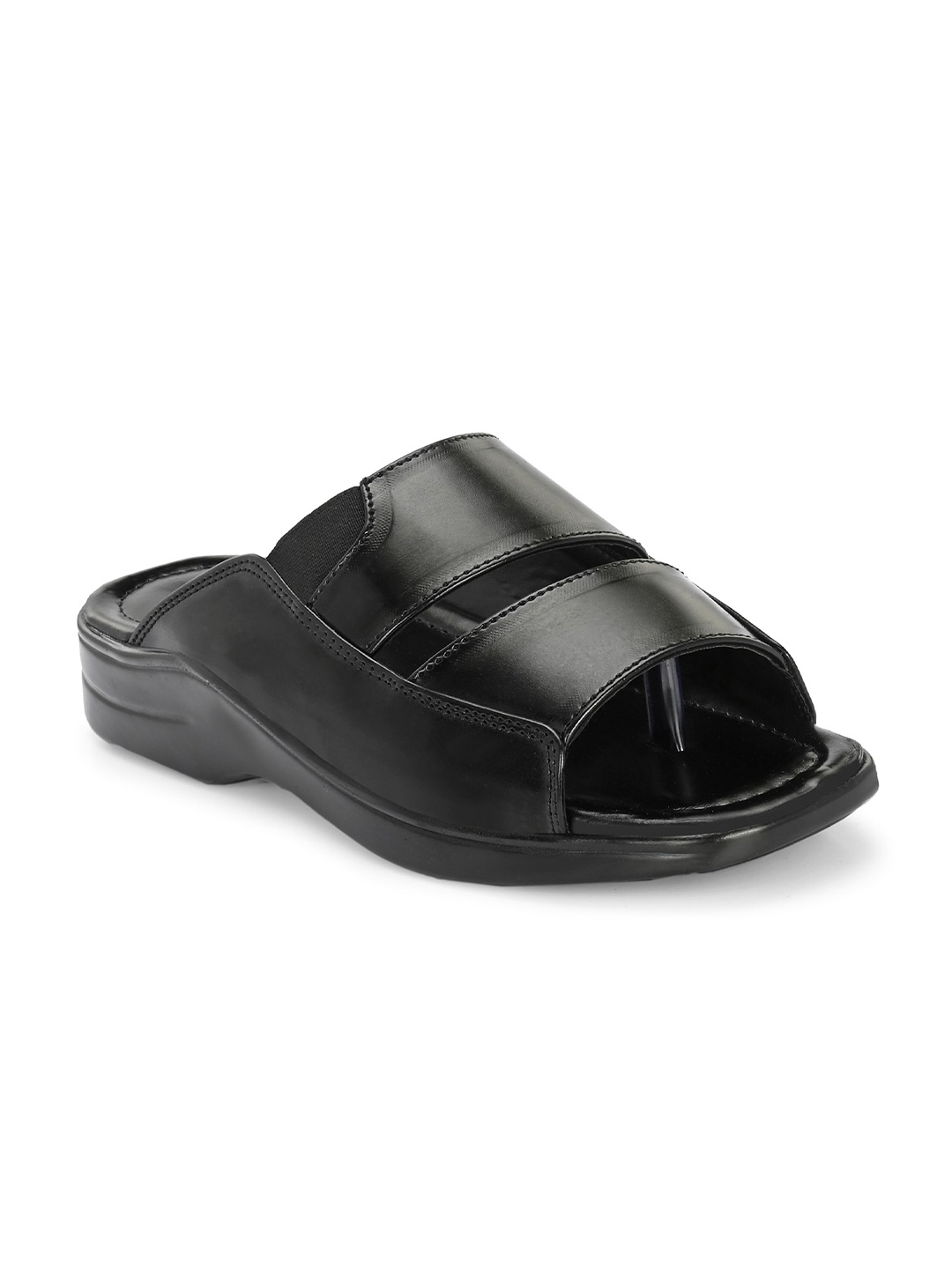 

IVRAH Men Two Strap Comfort Sandals, Black