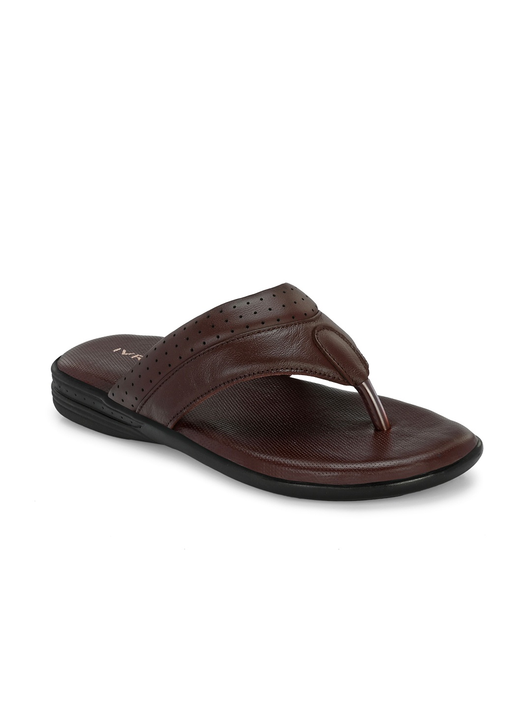 

IVRAH Men Textured Comfort Sandals, Brown