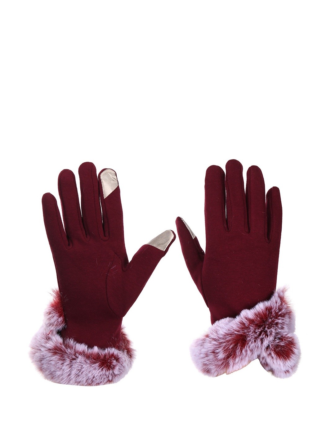 

Alexvyan Women Wind Proof Thermal Warm Soft Gloves, Red