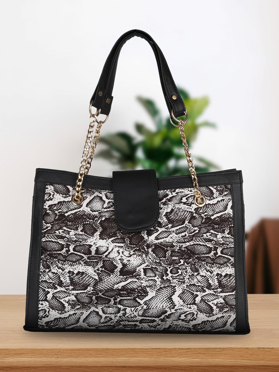 

MINI WESST Textured Structured Shoulder Bag, Black