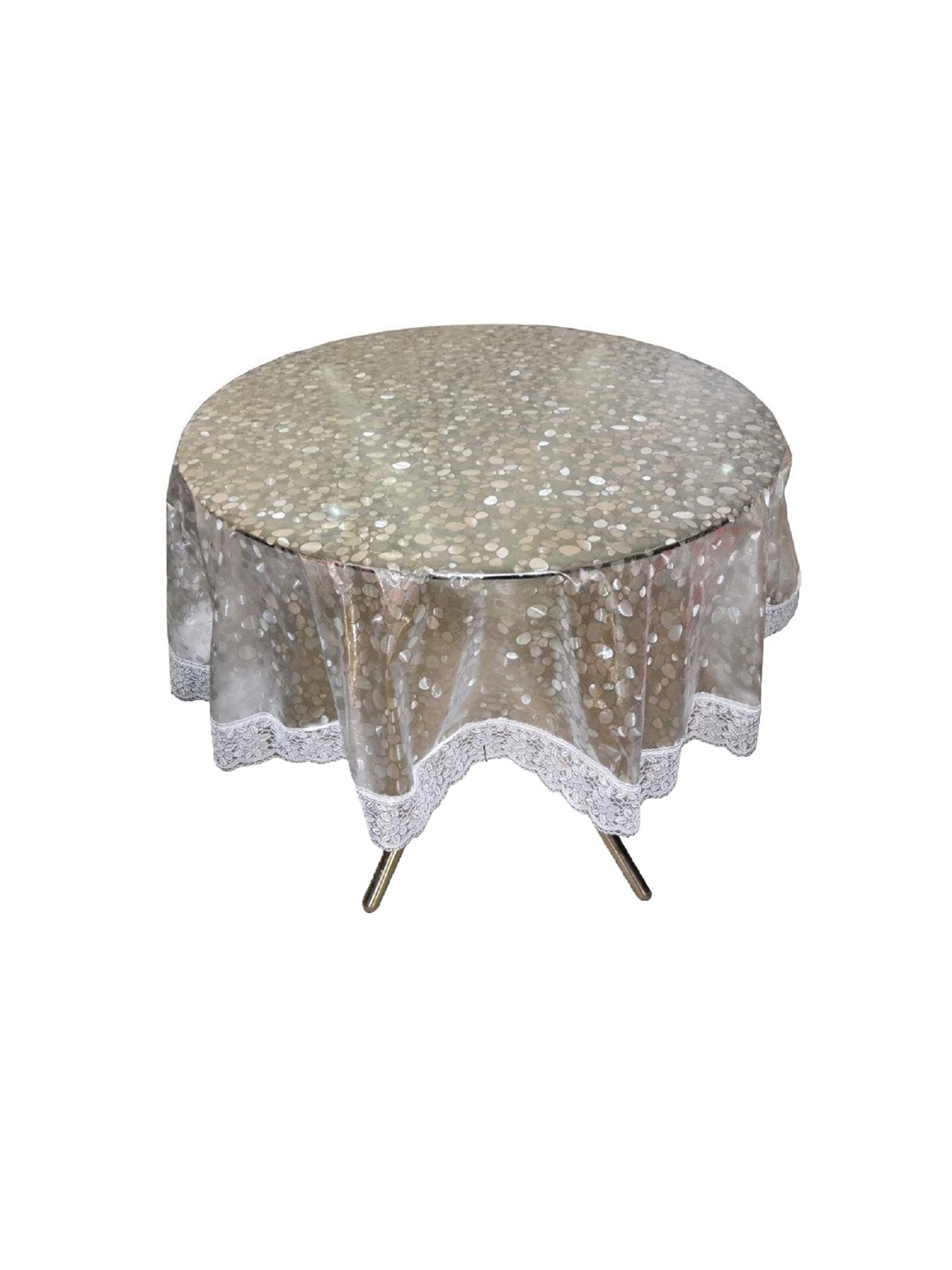 

Kuber Industries Grey Printed 4-Seater Round Table Cover