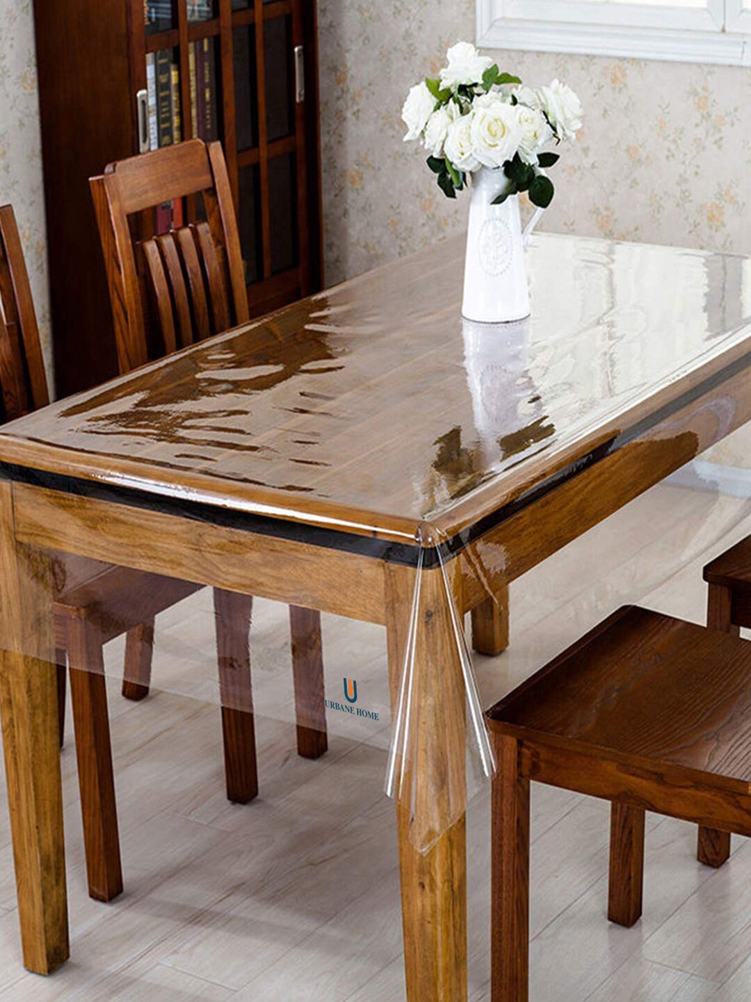

Kuber Industries Transparent 6 Seater Table Covers