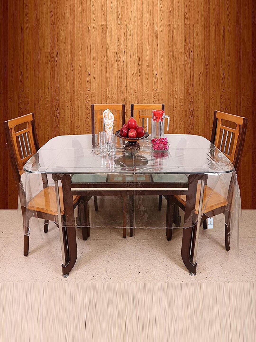 

Kuber Industries Transparent 6-Seater Rectangular Table Cover