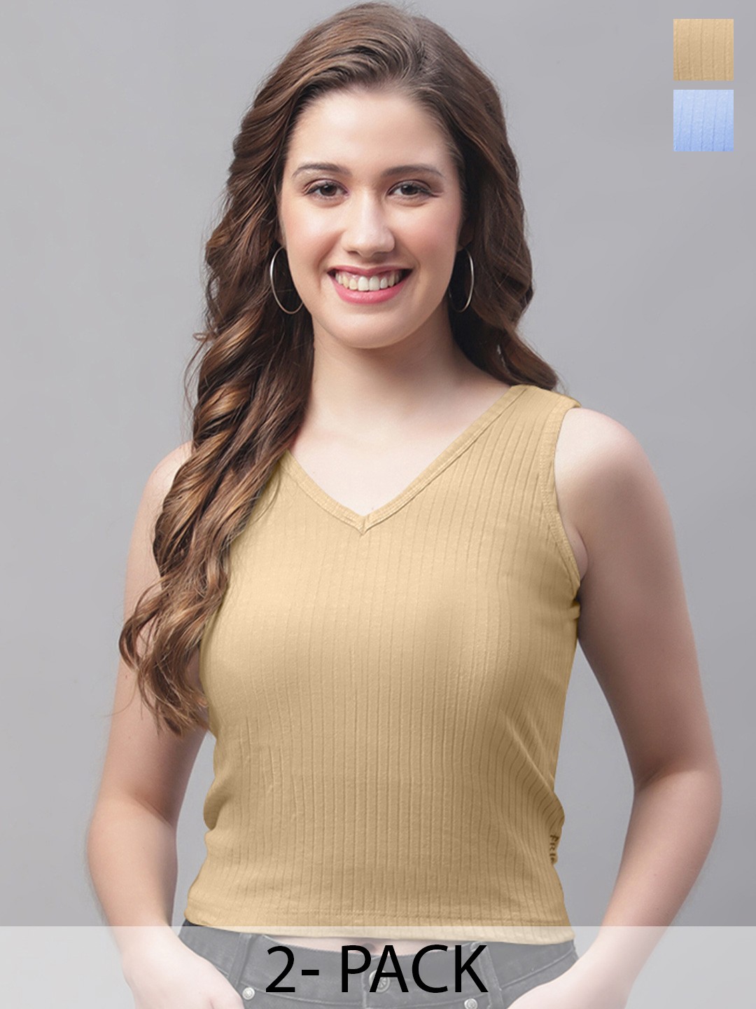 

Friskers Beige Crop Top