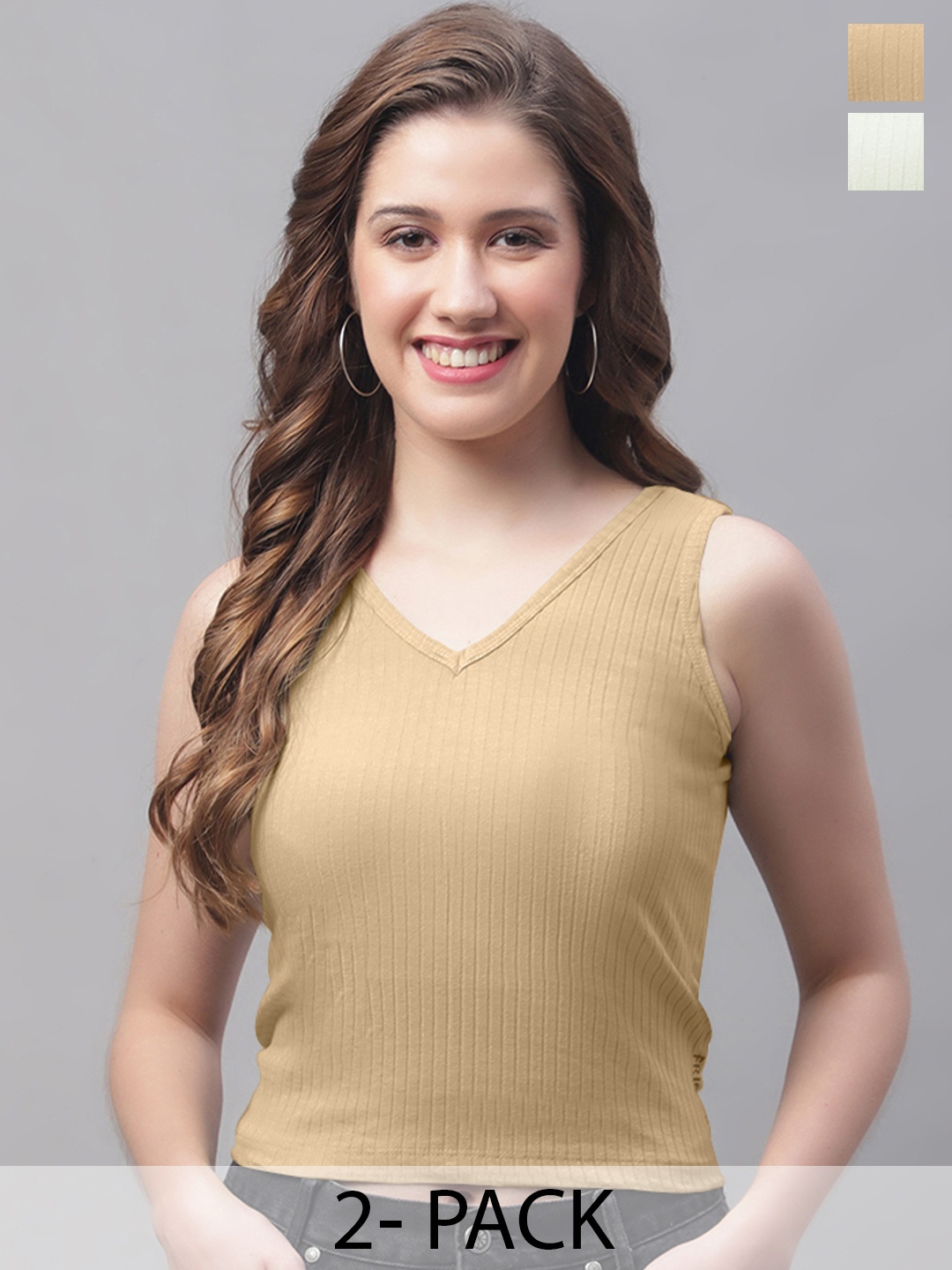 

Friskers Beige Crop Top
