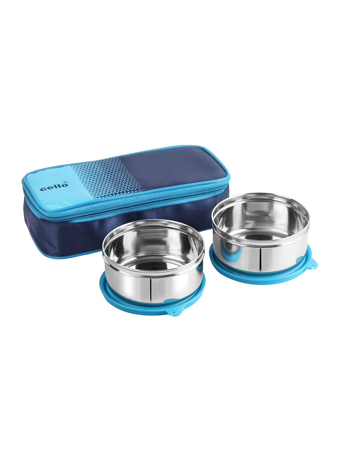 

Cello MF Matiz Set of 2 Blue Insulated Stainless steel Lunch Box with Cover