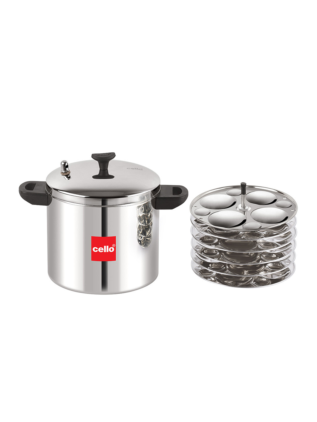 

Cello Premium Stainless Steel Idli Cooker With 6 Plates, Silver