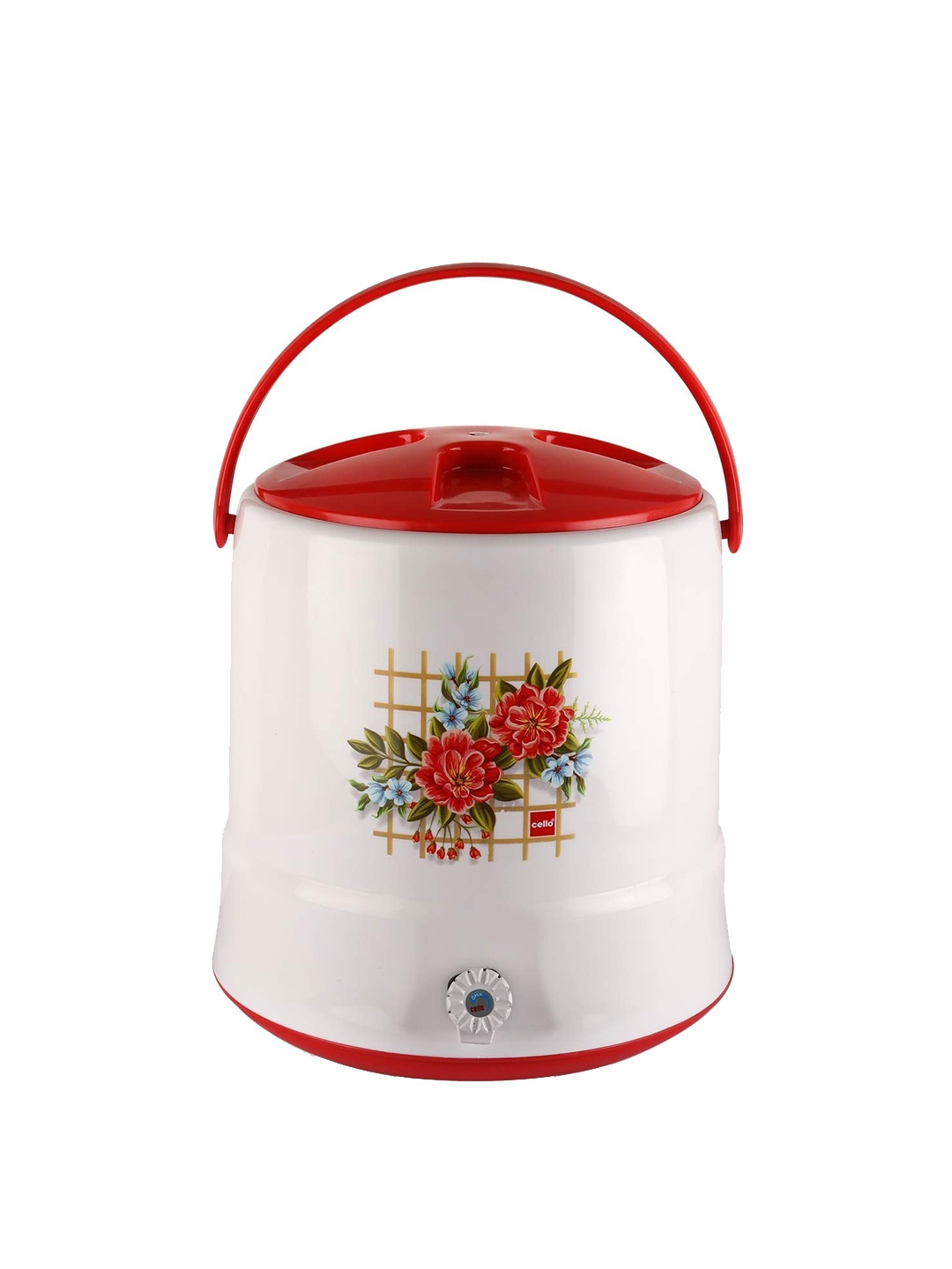 

Cello Cruiser White & Red Insulated water Jug- 14 L