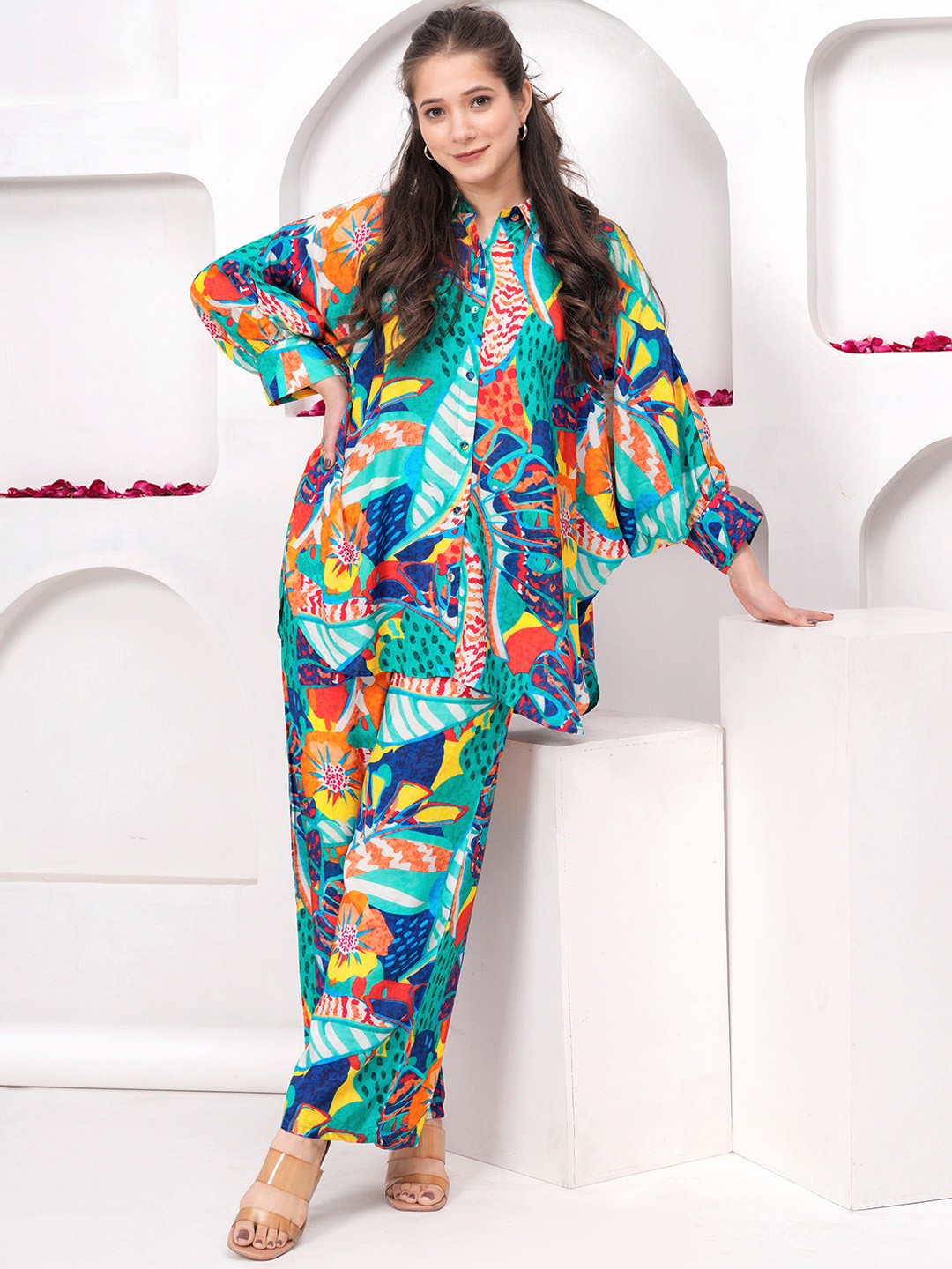 

Libas Abstract Printed Ethnic Co-Ords, Multi