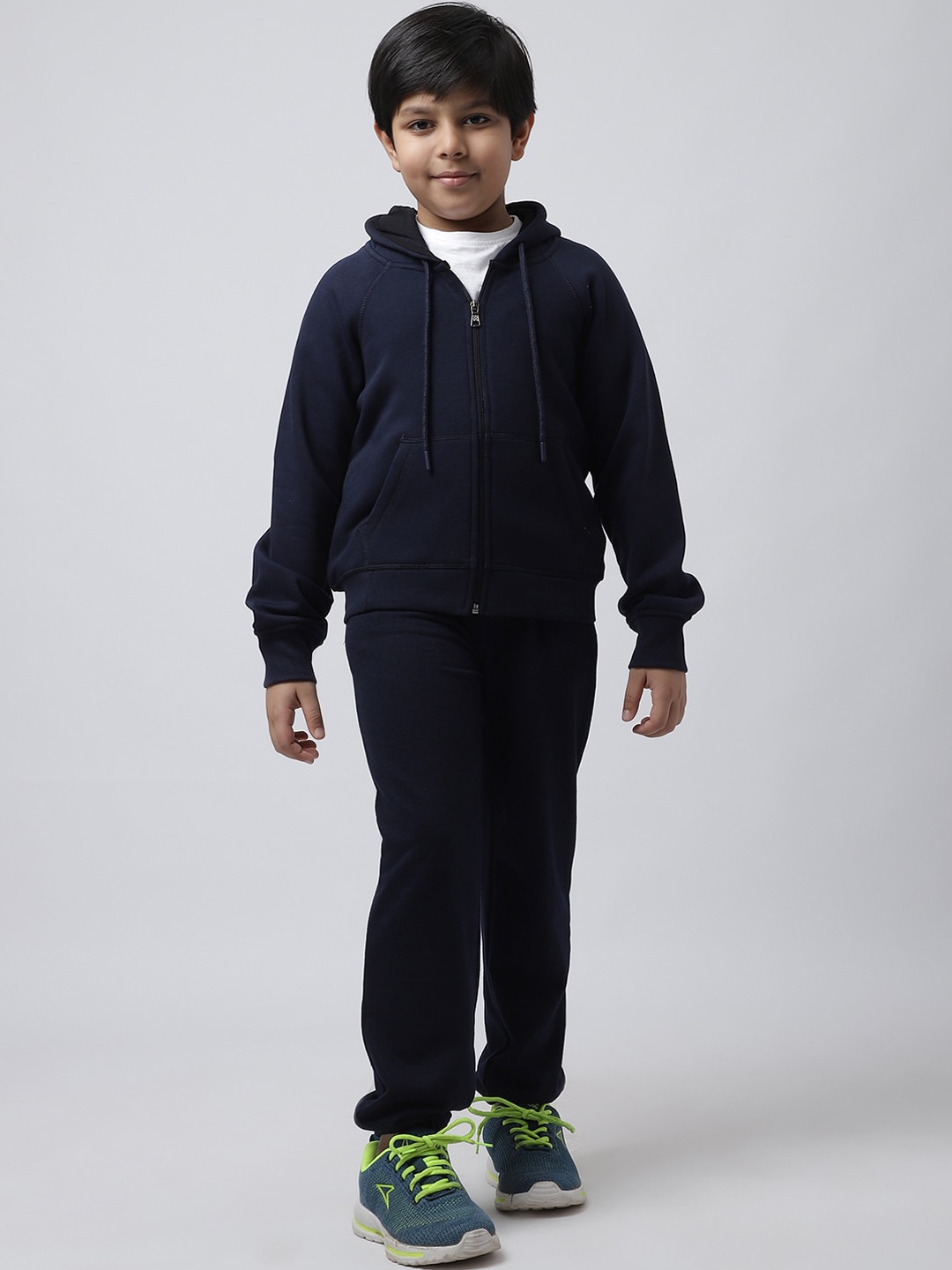 

Rute Boys Cotton Hooded Tracksuit, Navy blue