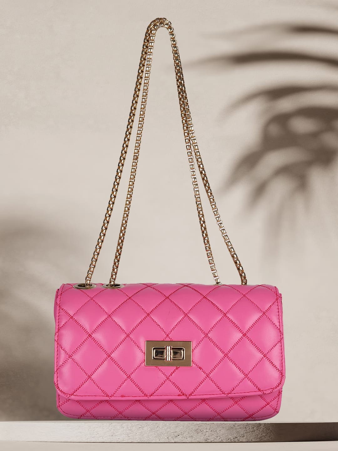 

MINI WESST Structured Sling Bag with Quilted, Pink