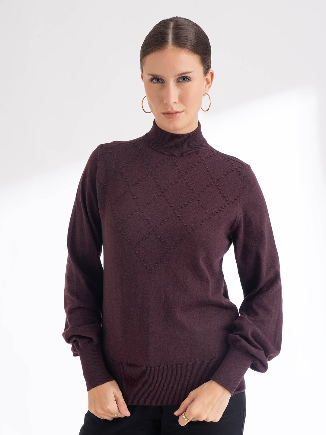 

B.Copenhagen Round Neck Woollen Pullover, Burgundy