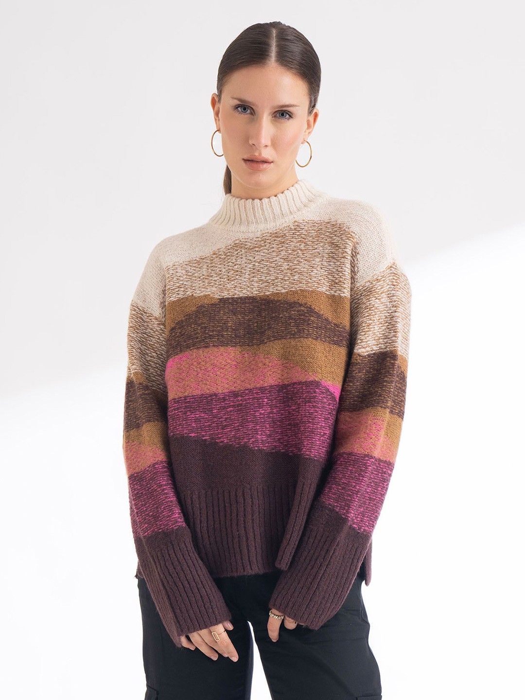 

B.Copenhagen Colourblocked Pullover, Maroon
