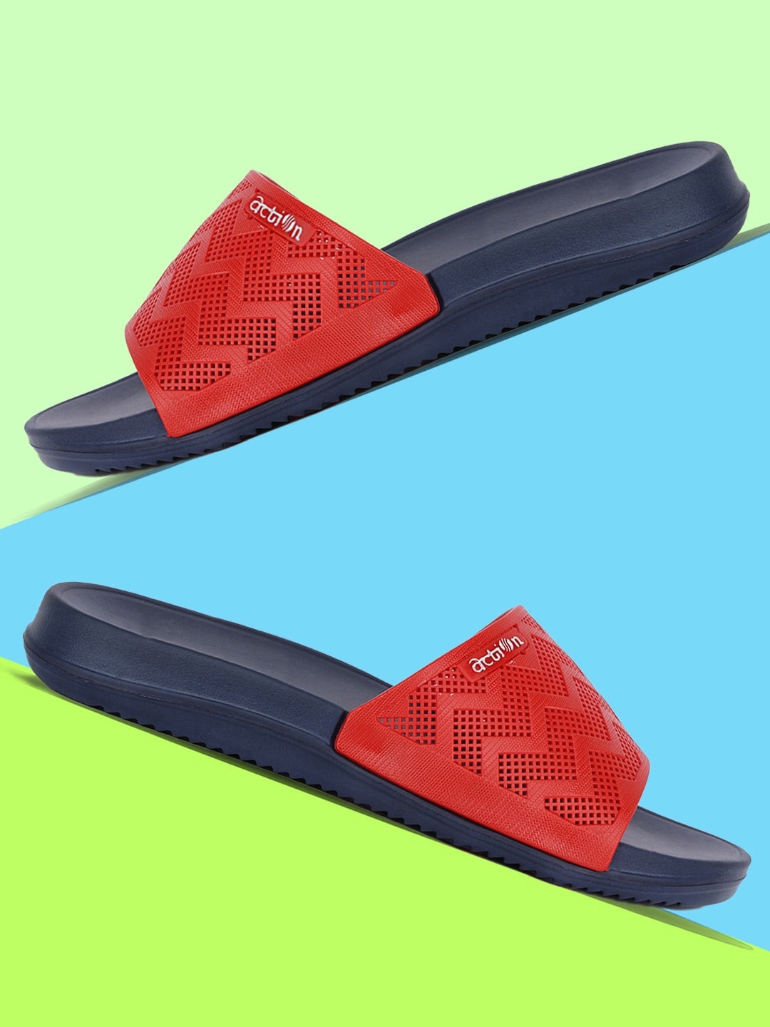 

Action Women Textured Sliders, Red