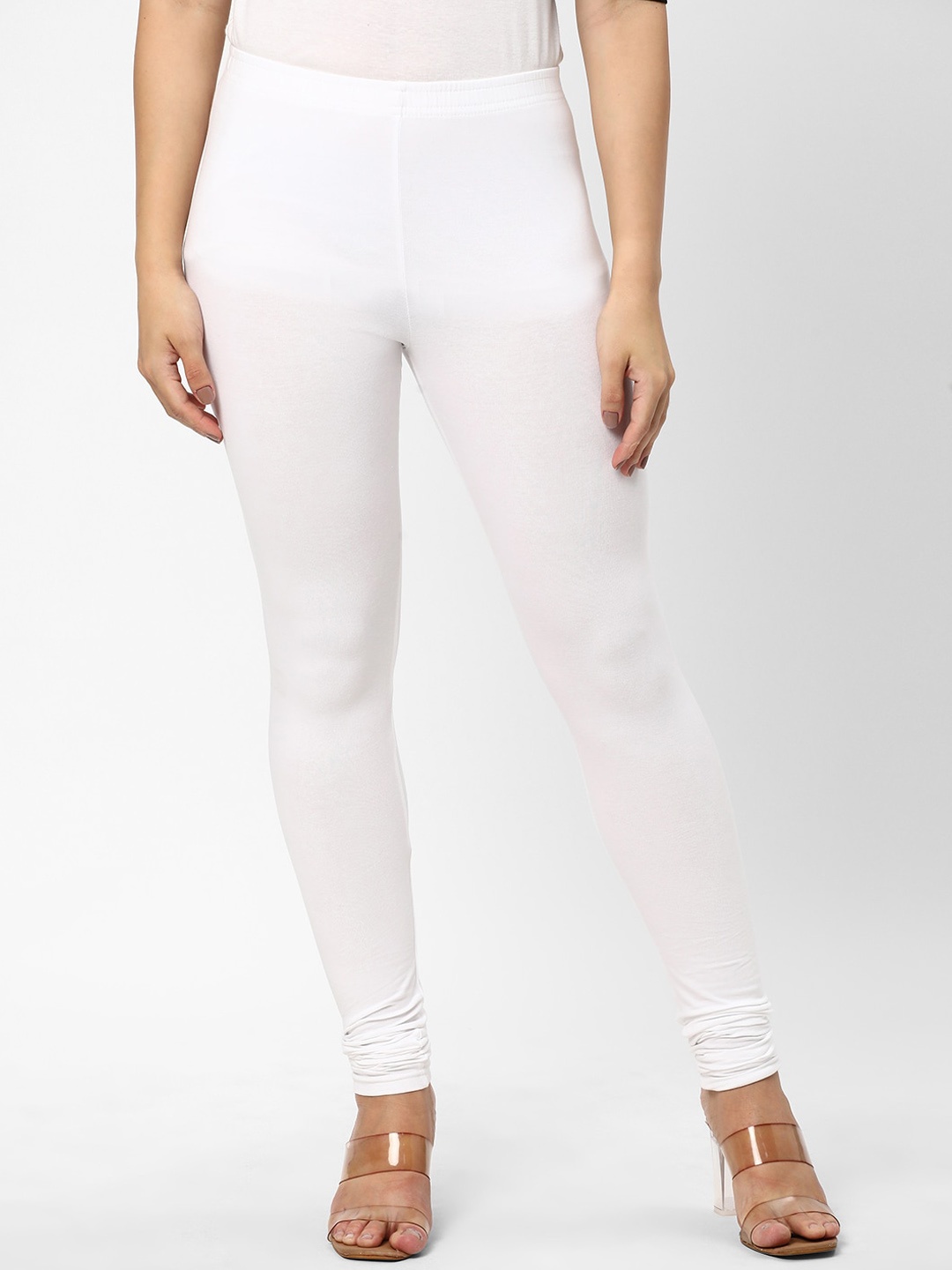 

R&B Cotton Churidar Length Leggings, White