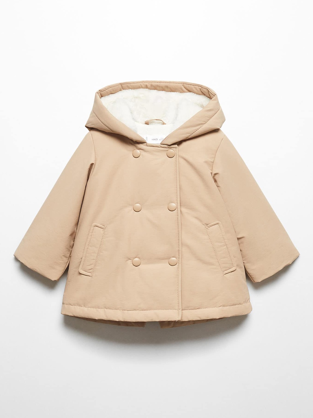 

Mango Kids Girls Hooded Tailored Jacket, Beige