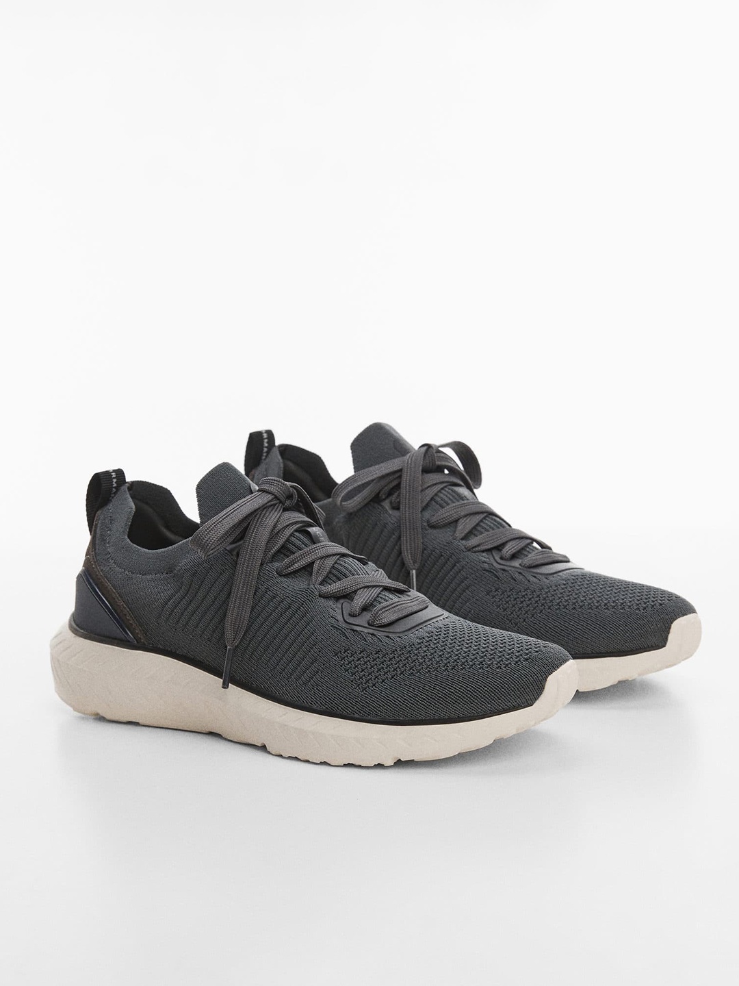 

MANGO MAN Woven Design Training Shoes, Charcoal