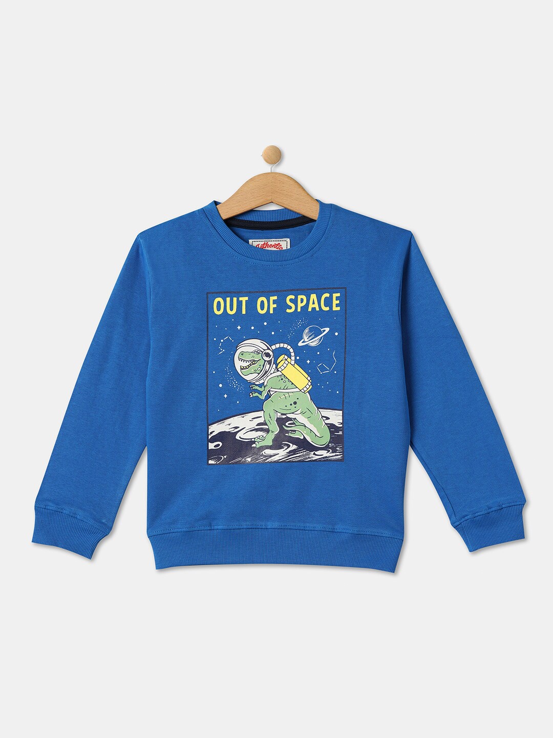 

R&B Boys Graphic Printed Cotton Sweatshirt, Blue