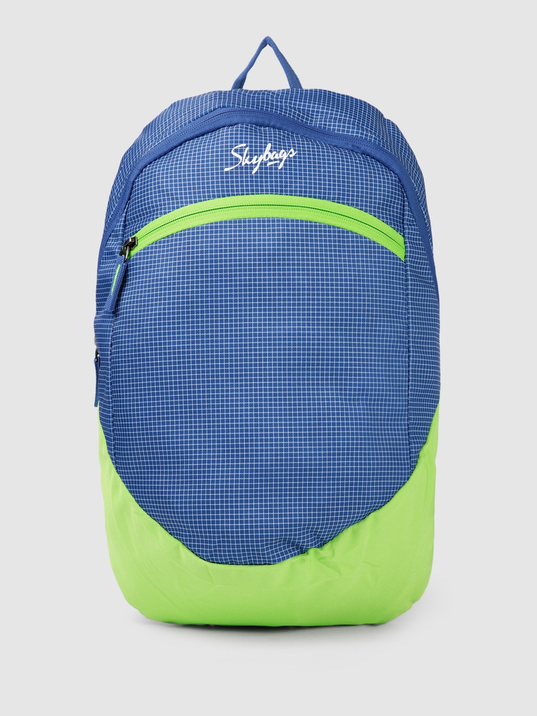 

Skybags Unisex LOCO 02 Grid Print Backpack, Blue