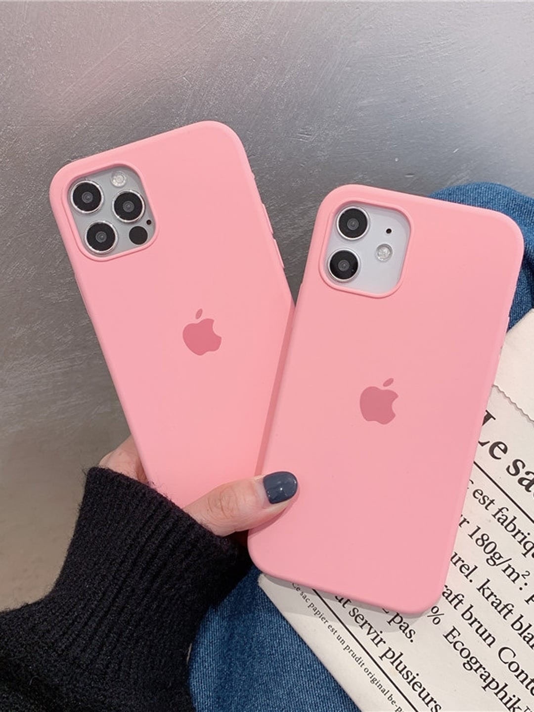 

TREEMODA Silicone iPhone 15 Pro Back Case, Pink