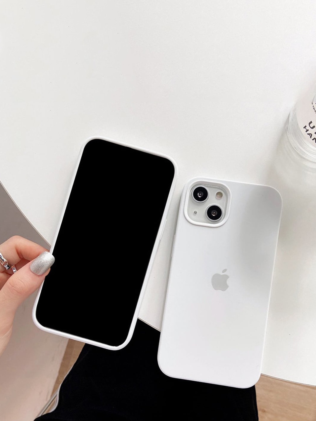 

TREEMODA Silicone iPhone 15 Plus Back Case, White