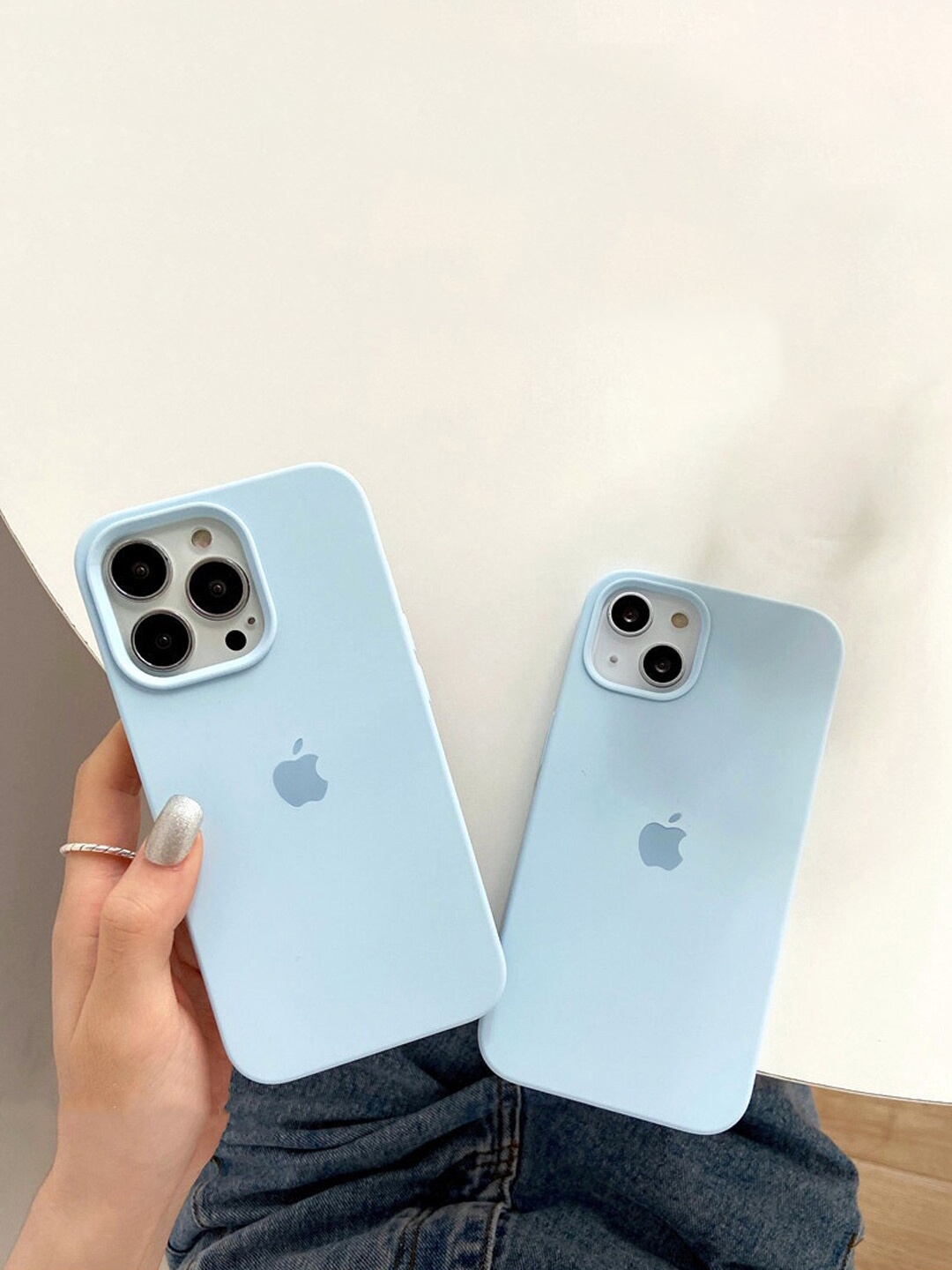 

TREEMODA Silicone iPhone 15 Plus Back Case, Blue