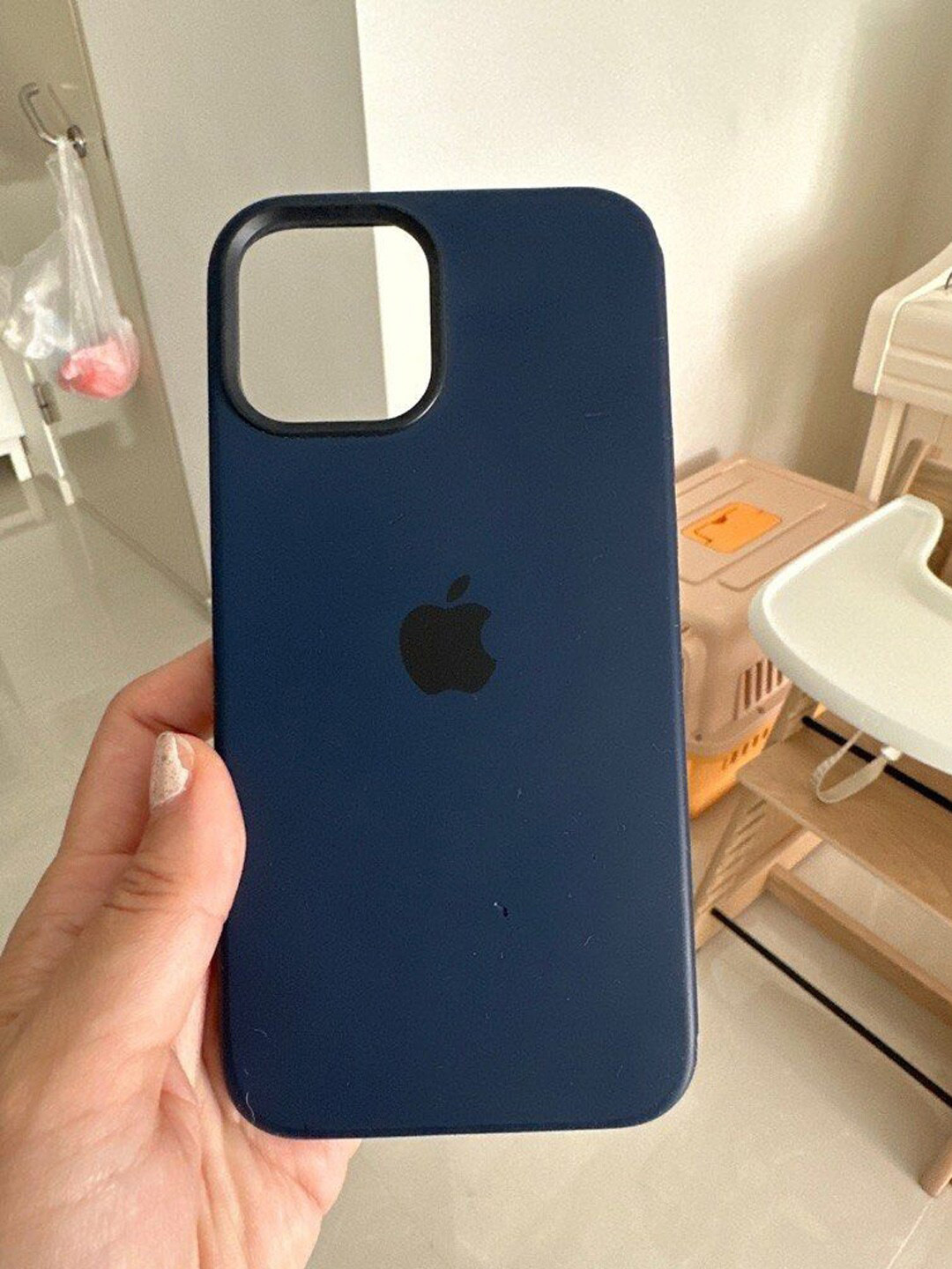 

TREEMODA Silicone iPhone 15 Pro Max Back Case, Navy blue