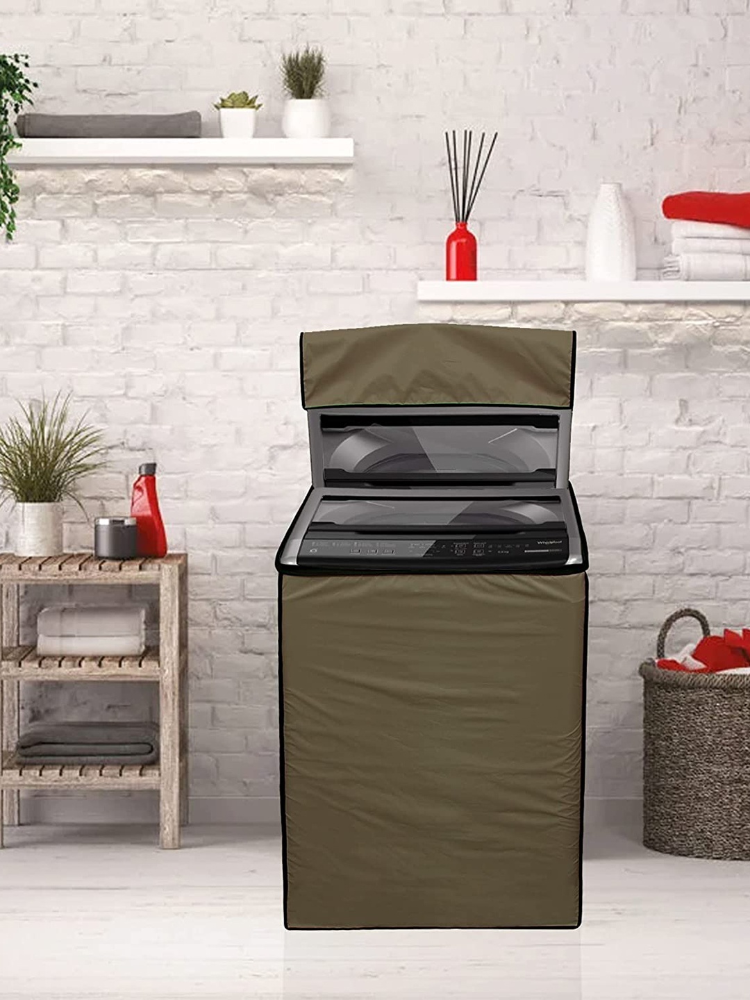 

Dakshya Industries Beige Washing Machine Cover